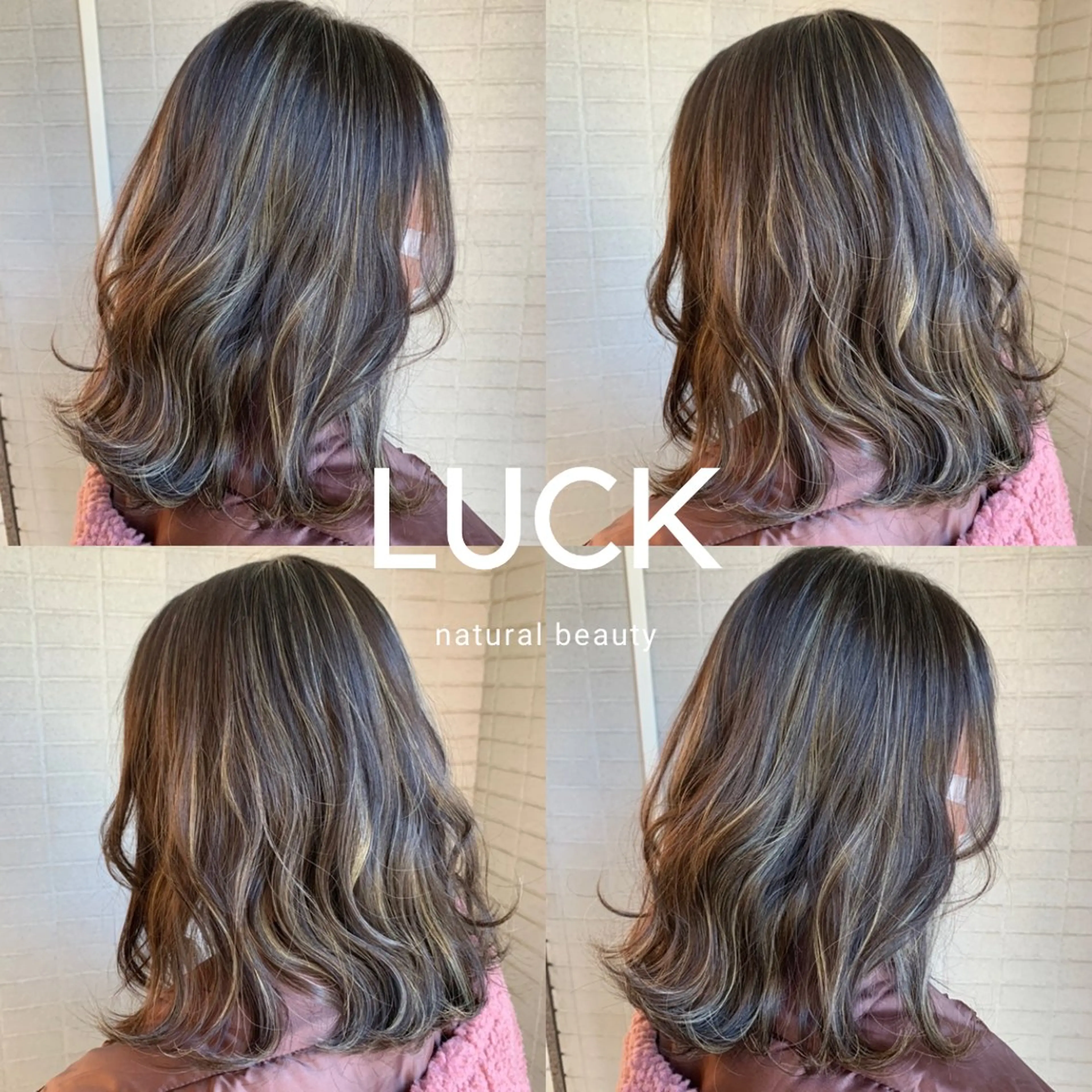 ミディアム ハイライト 広がり、まとまらない お悩み改善/ 中田のヘアスタイル