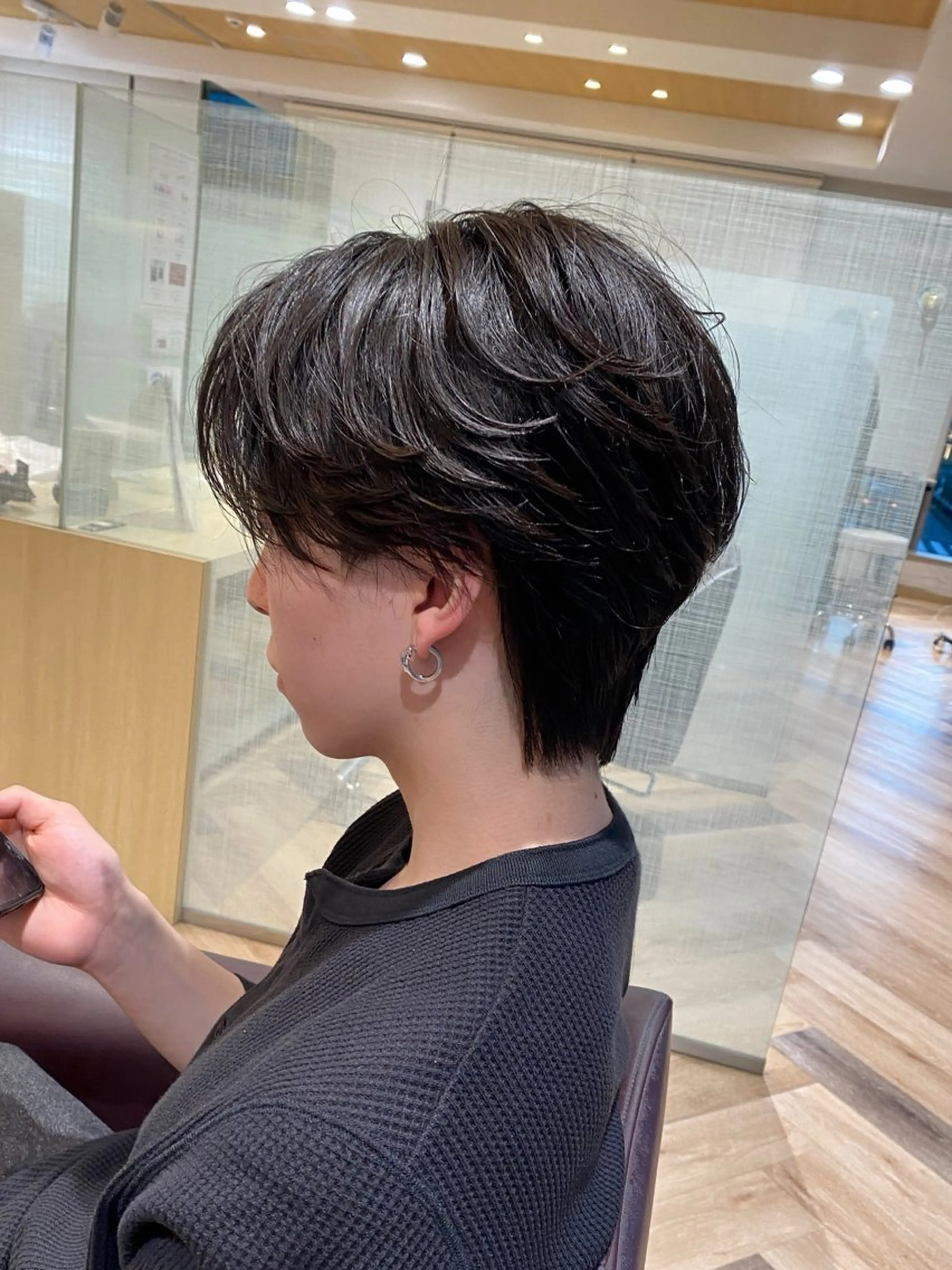 ショート カラー パーマ メンズ特化/フェザー /パーマ/伊勢元のヘアスタイル