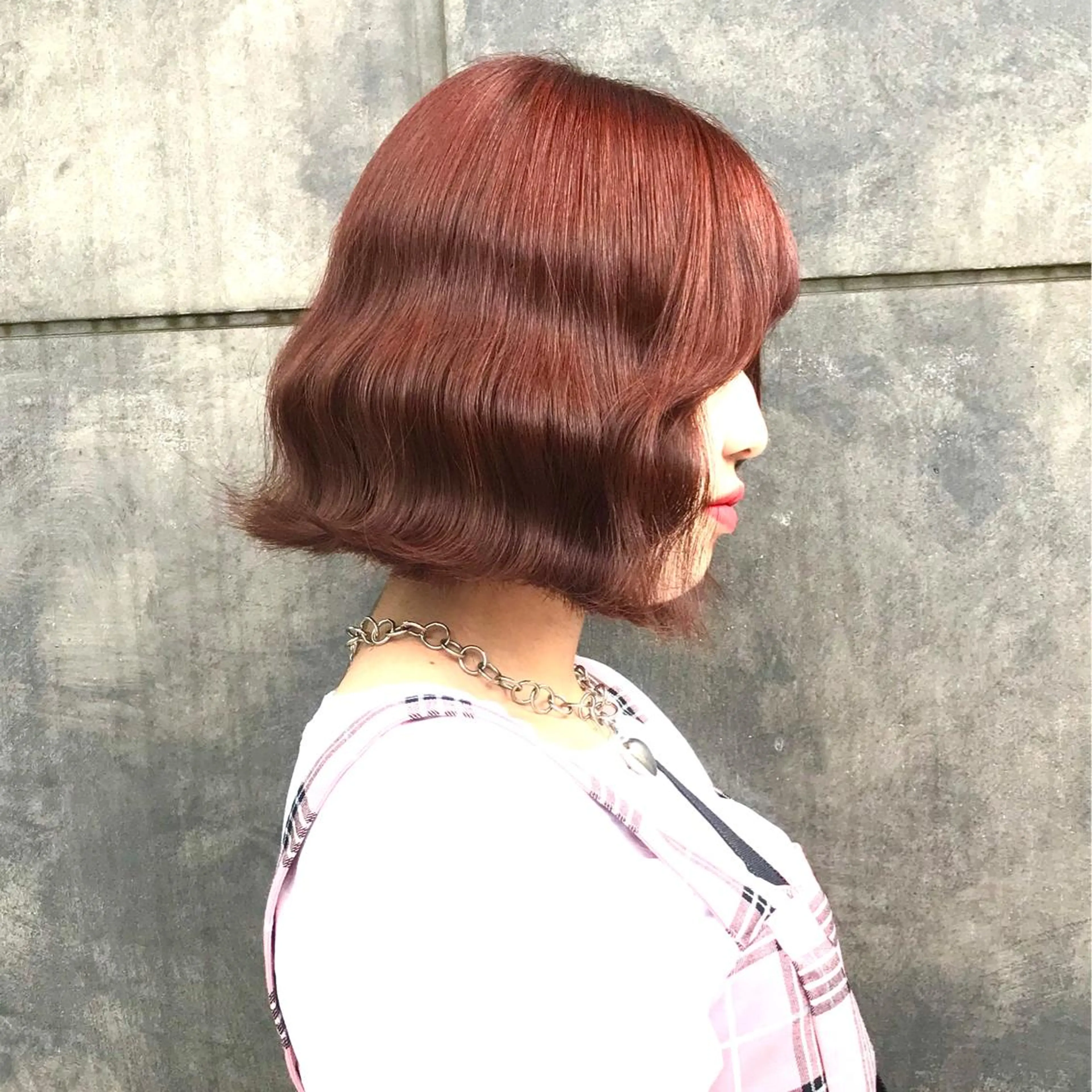 ショート カラー ブリーチ ブラウンカラー ダブルカラー オレンジ オレンジブラウン K-POP好き美容師 🇰🇷Kai.Yのヘアスタイル