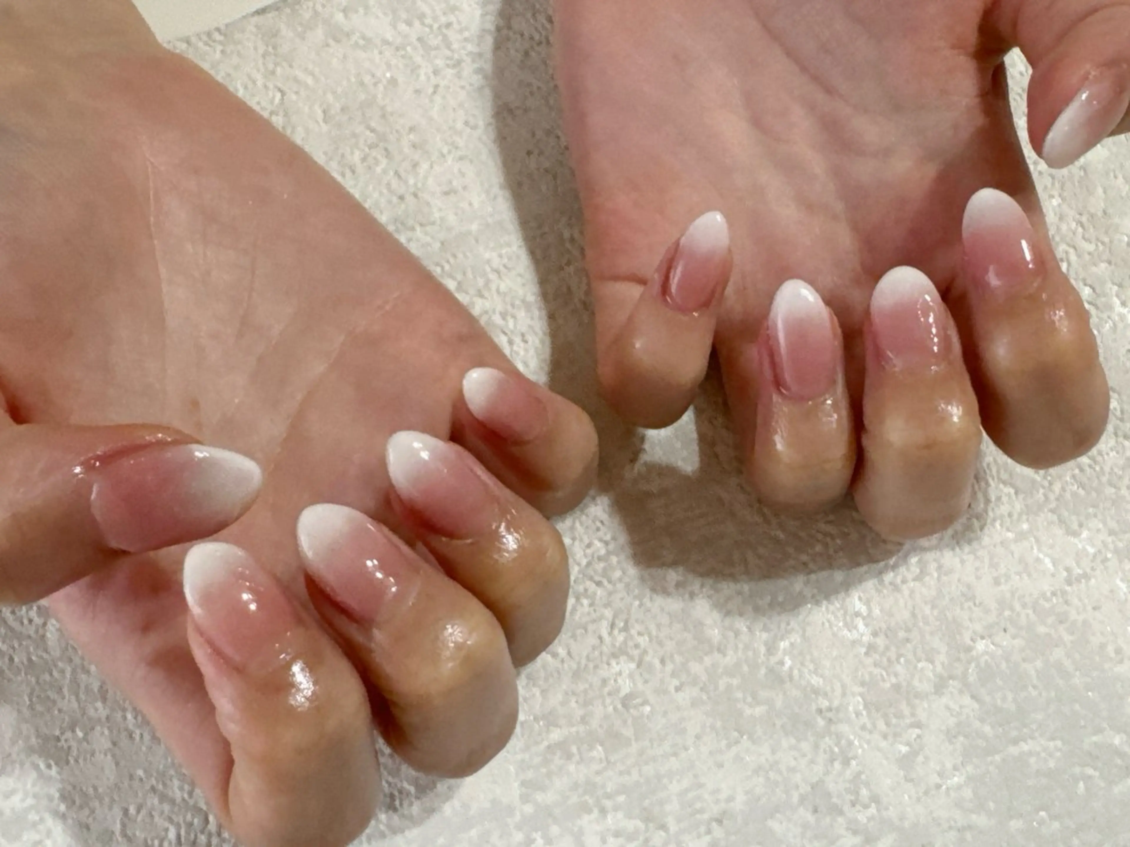 ネイル フットネイル ジェルネイル グラデーション パラジェル 春ネイル kikinail 溝の口のネイルデザイン