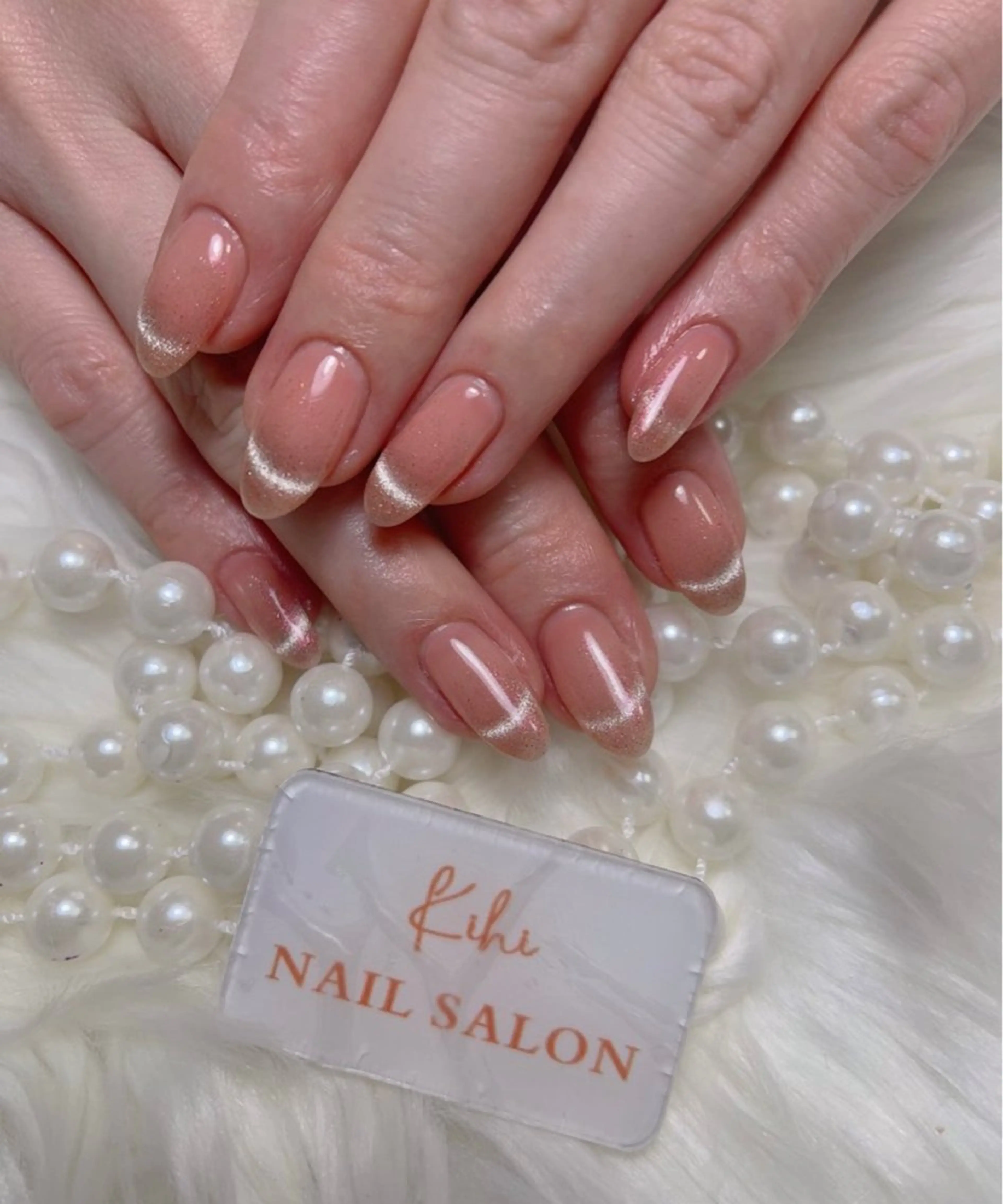 ネイル フレンチネイル マグネットネイル マグネットフレンチ 米澤 ハナユキのネイルデザイン