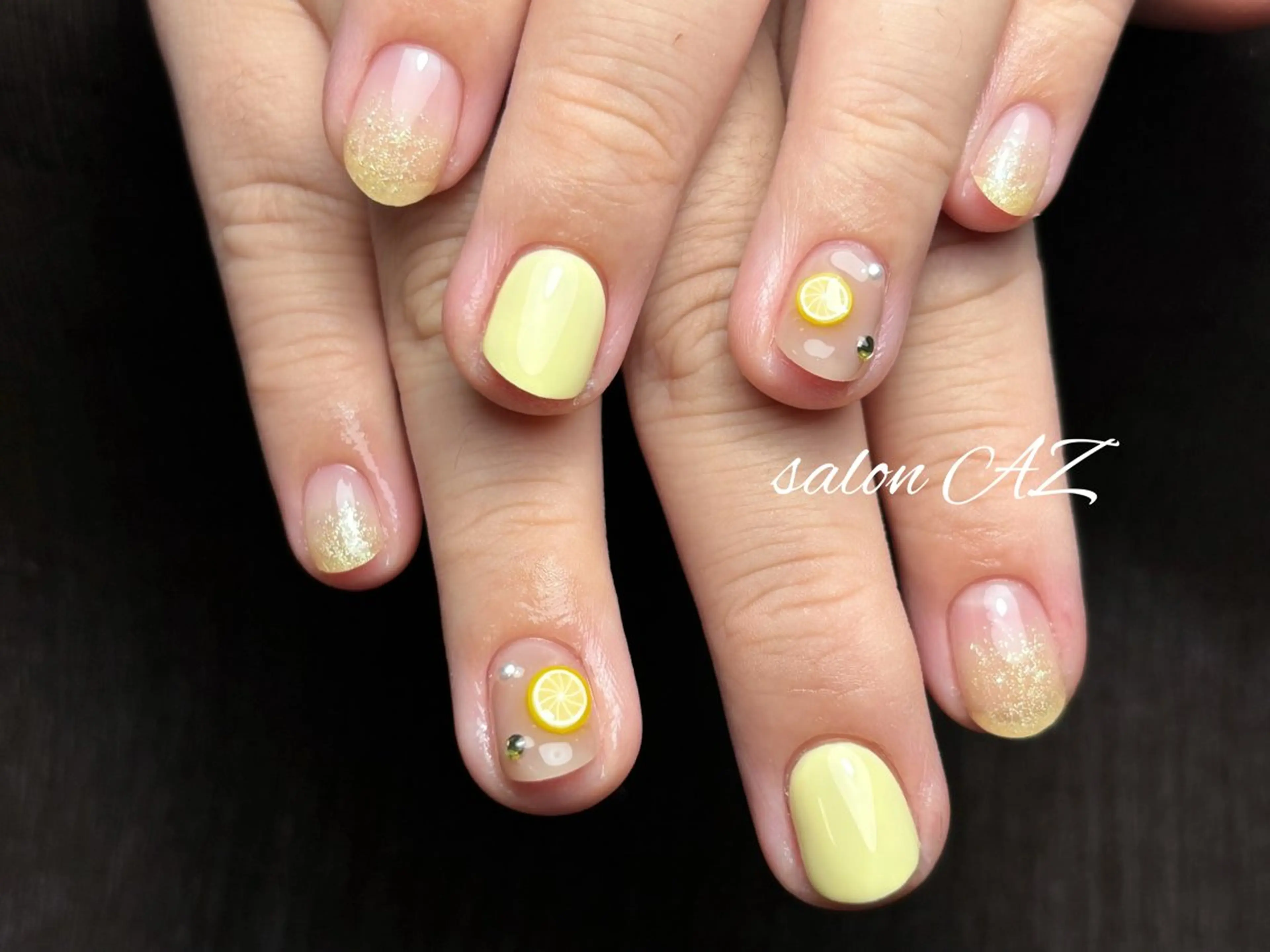 ネイル アートネイル 長さ出し フットネイル フレンチネイル ジェルネイル ハンドネイル salon AZのネイルデザイン