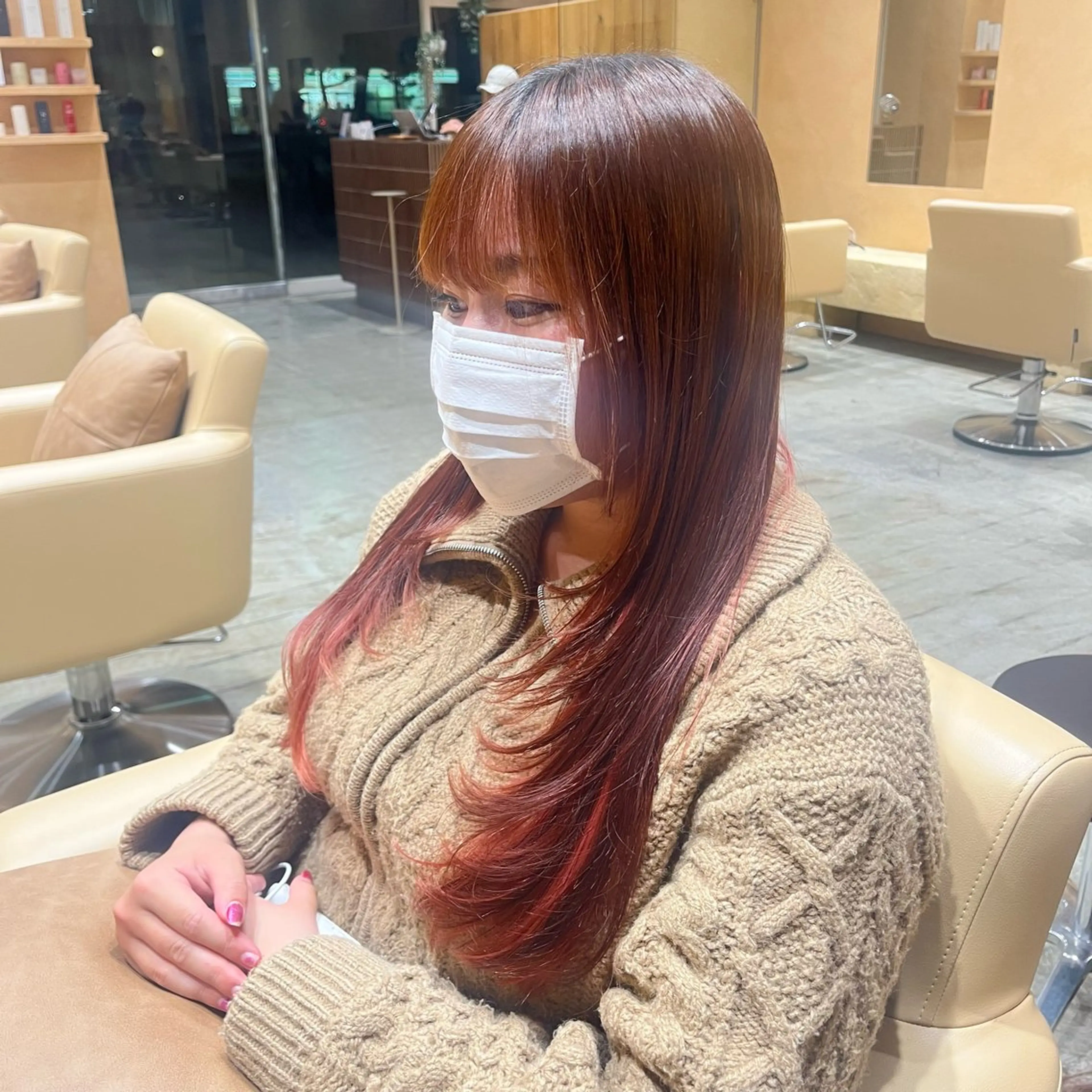 ロング 顔まわりレイヤー レイヤーカット レイヤー/ショート/ しだあつきのヘアスタイル