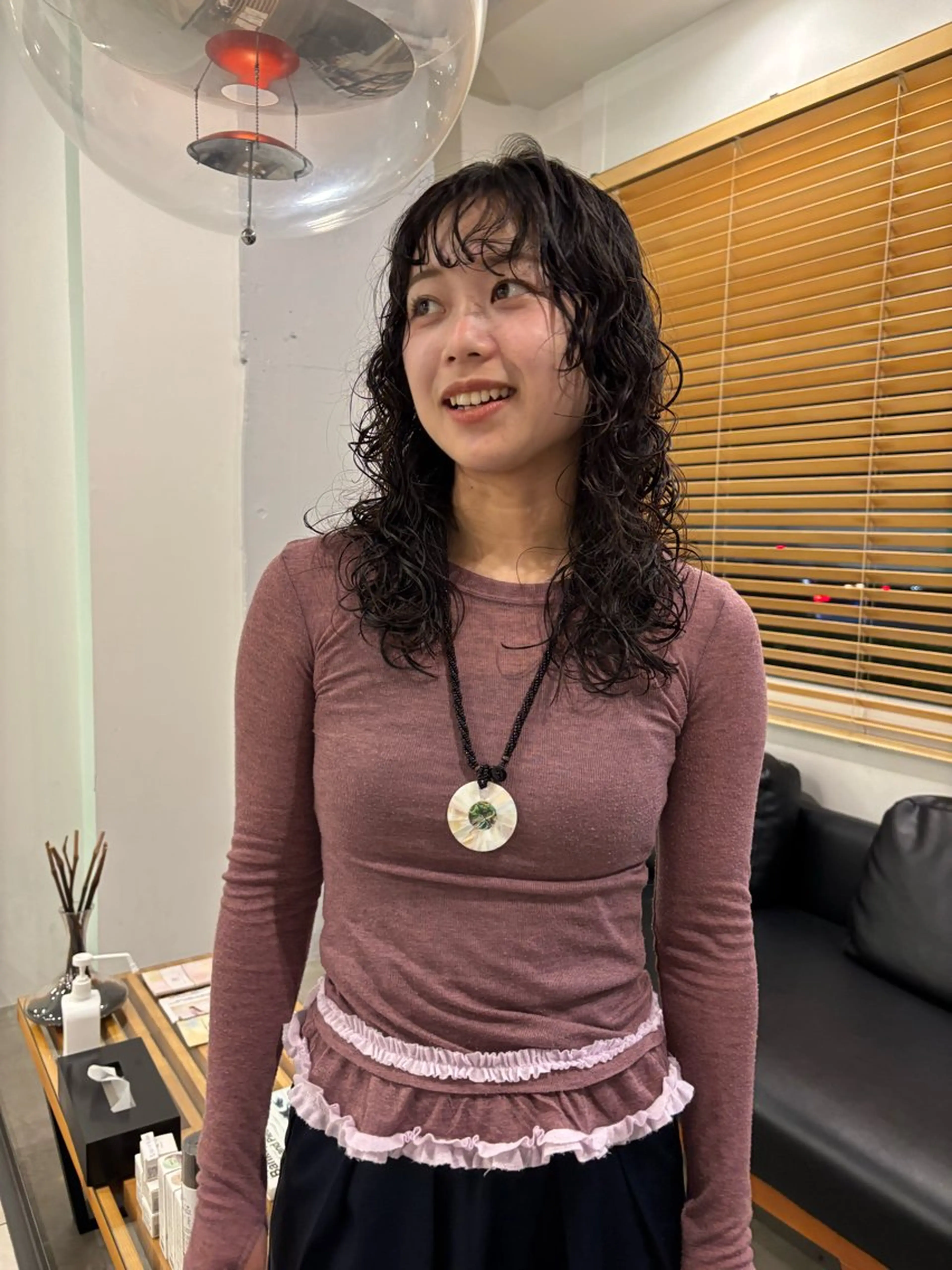 パーマ 熊取谷 茉那のヘアスタイル