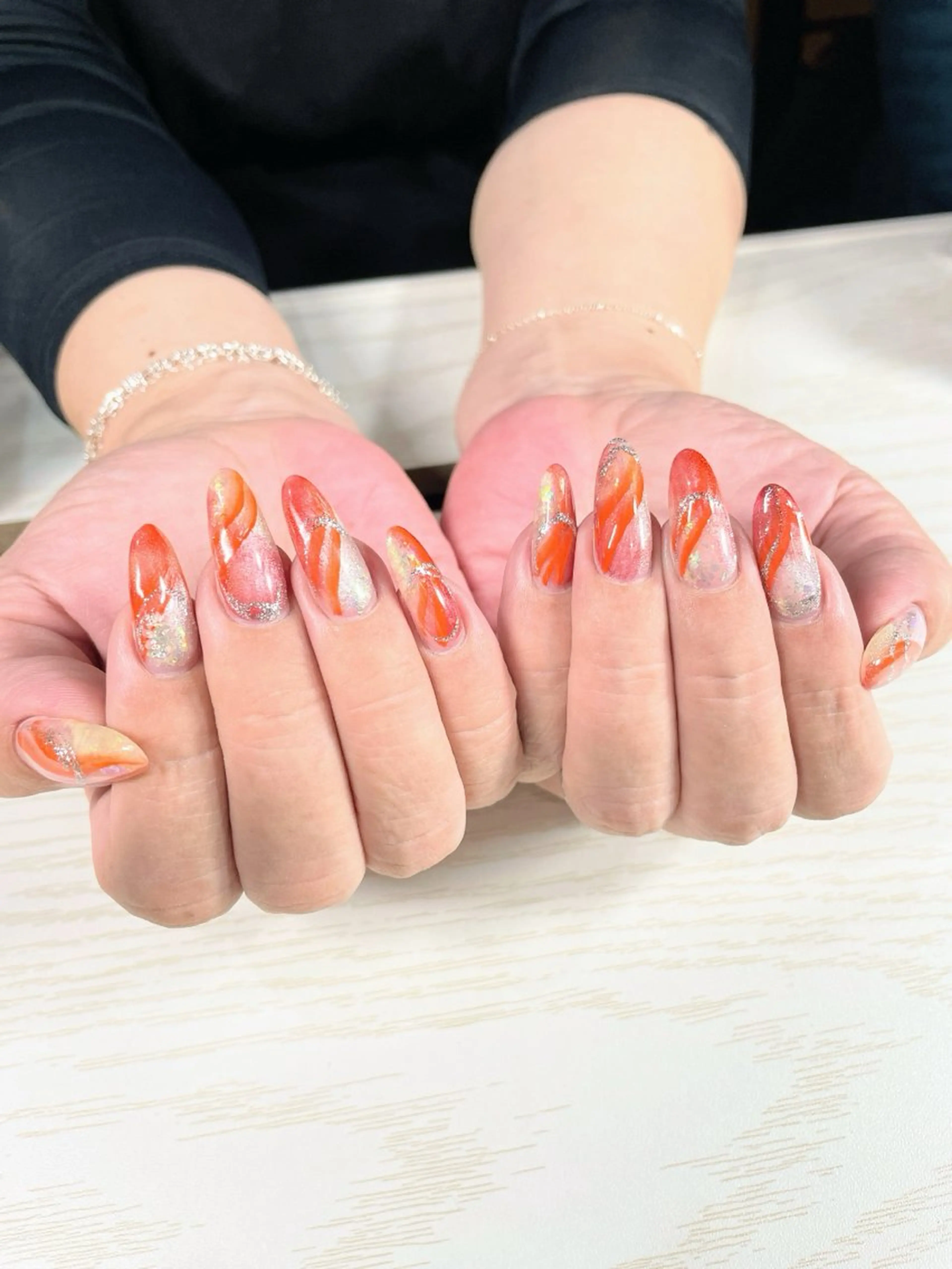 ネイル ロングネイル ハンドネイル door  froh chikakoのネイルデザイン