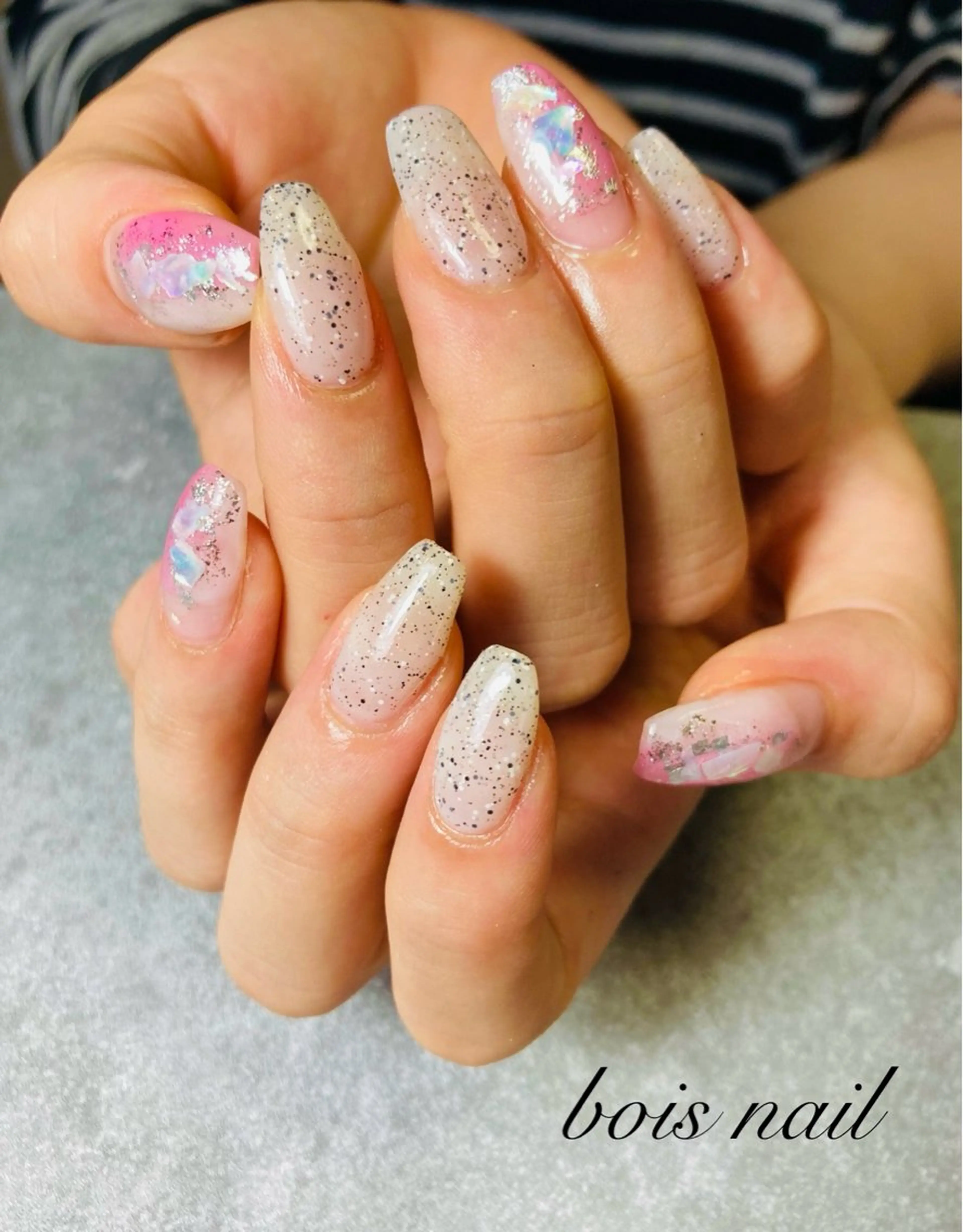 ネイル ニュアンスネイル bois nail ボワネイル北巽のネイルデザイン