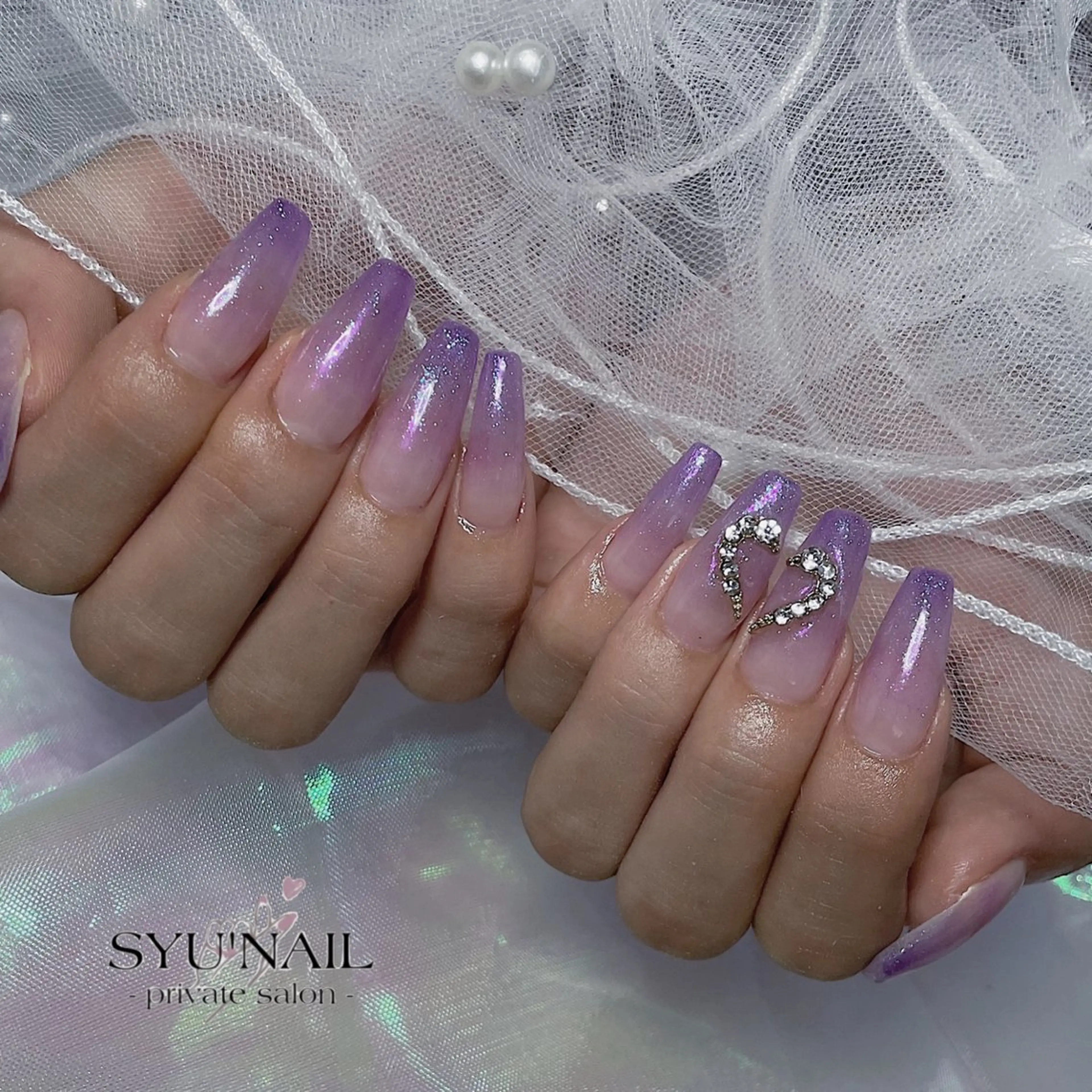 ネイル ラメ(グリッター) ラメグラデーション ハンドネイル SYU'NAIL /YUKIのネイルデザイン
