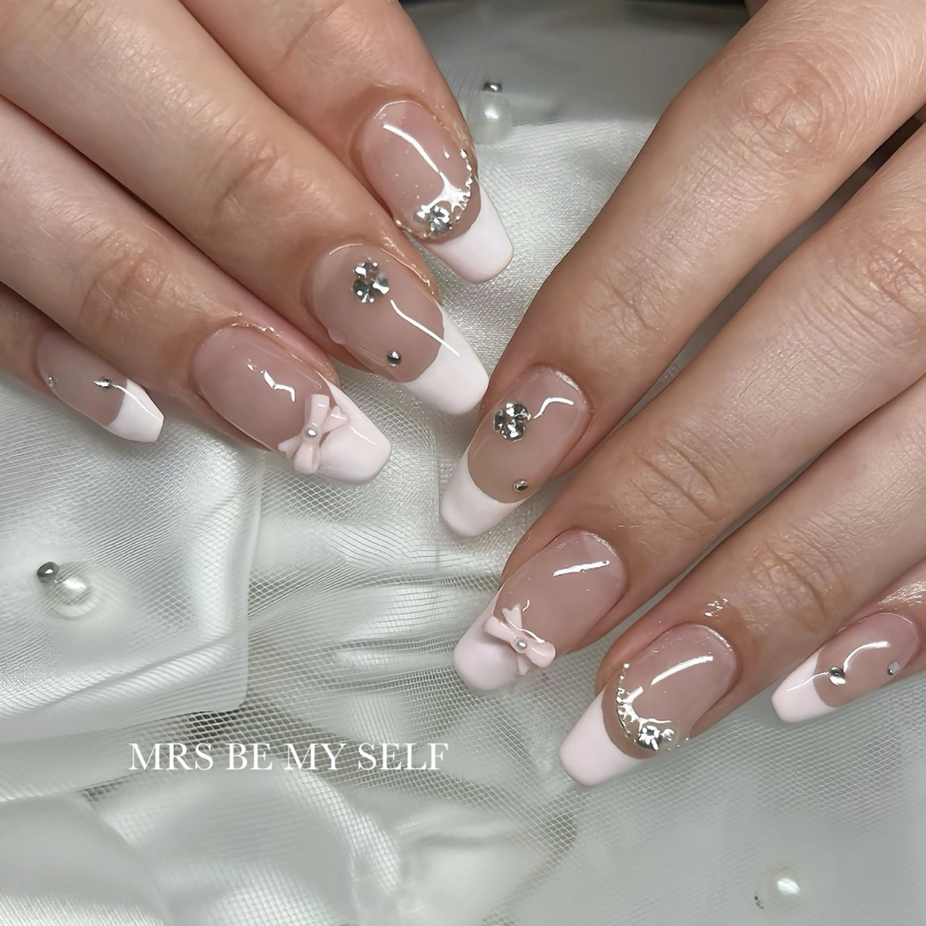 ネイル フレンチネイル パステルネイル ピンク MRS/ miyu🎀のネイルデザイン
