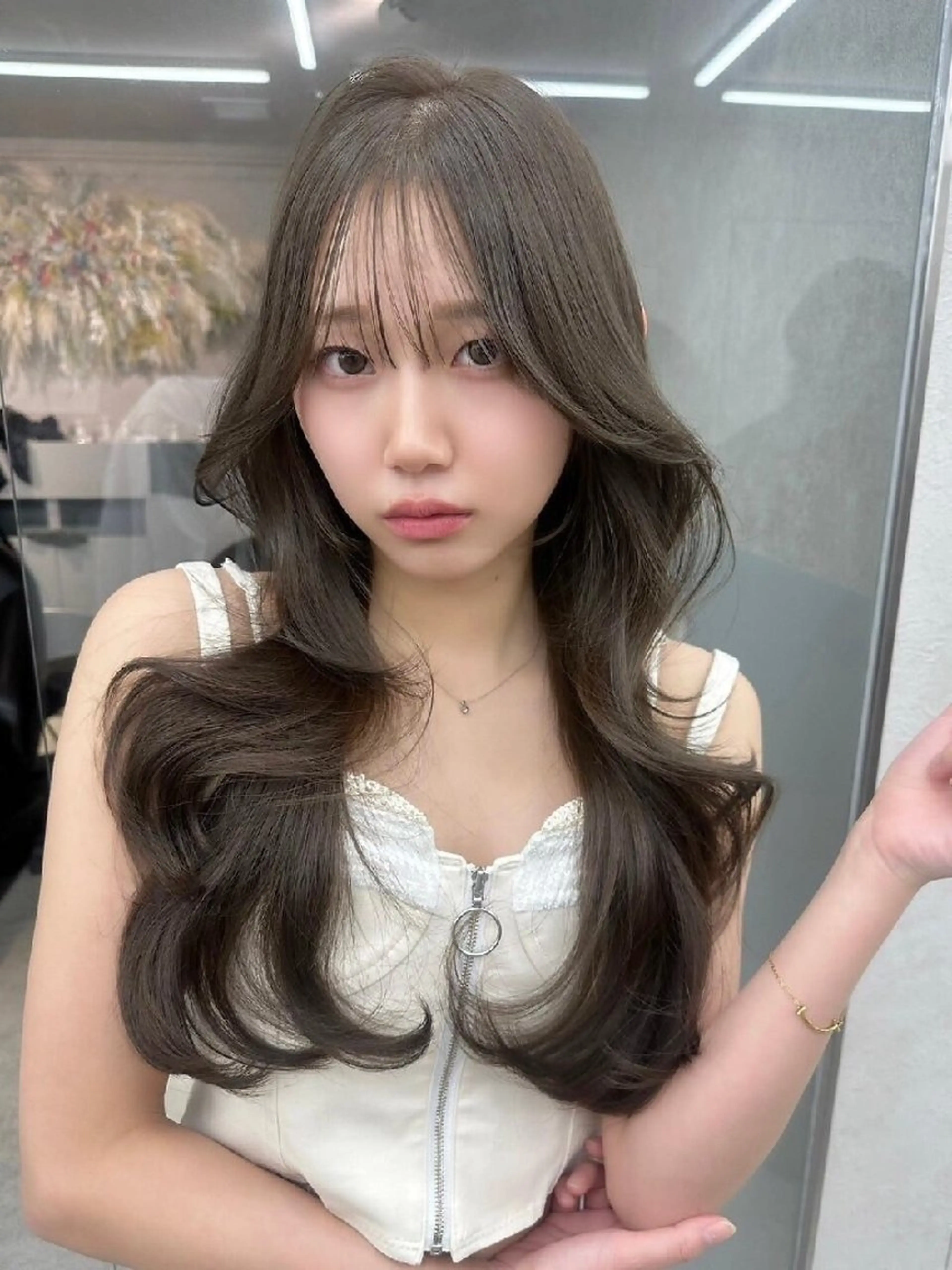 カラー ロング 髪質改善/韓国ヘア /透明感カラー🧸のヘアスタイル