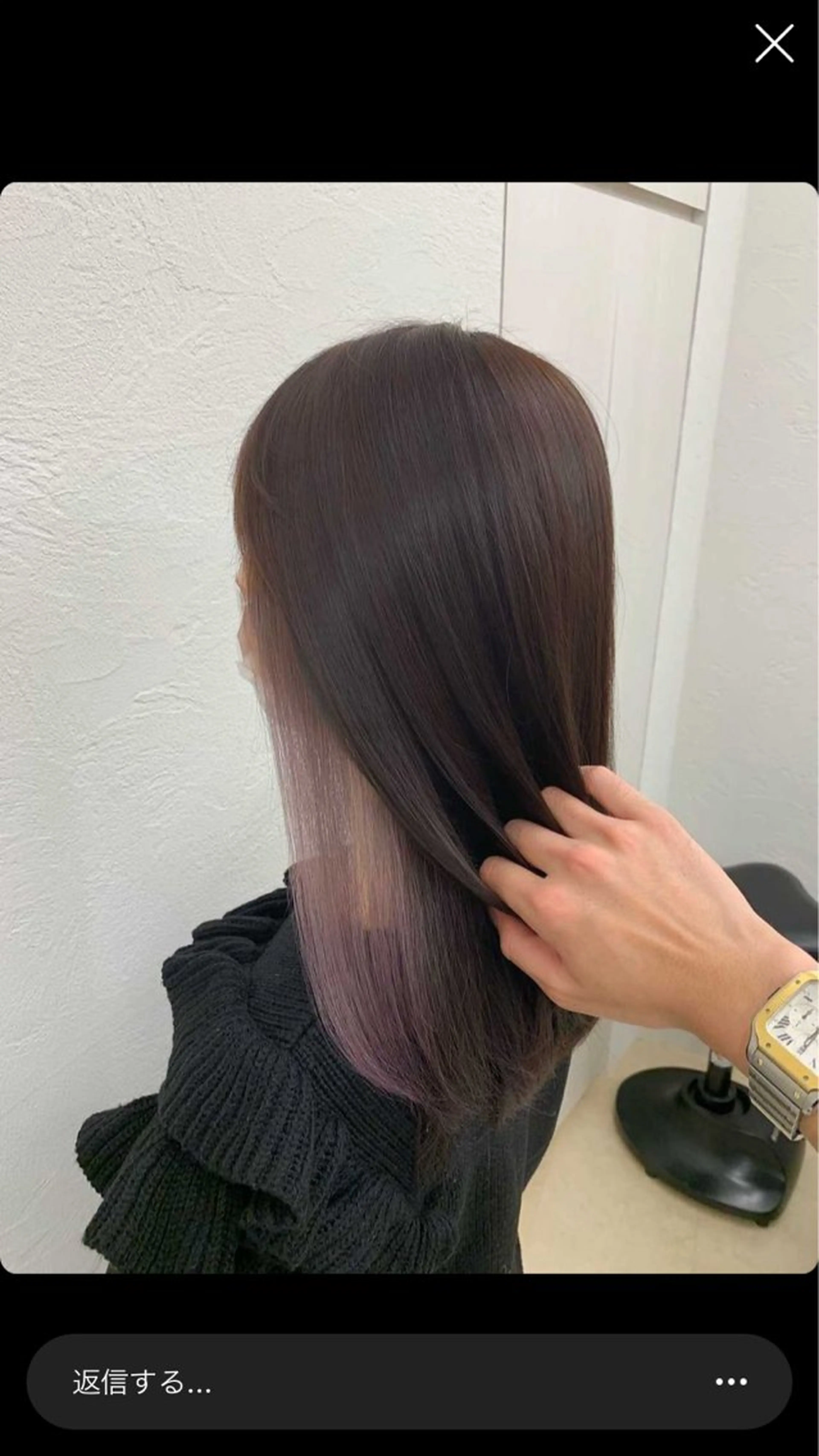 セミロング 梶 久菜乃のヘアスタイル