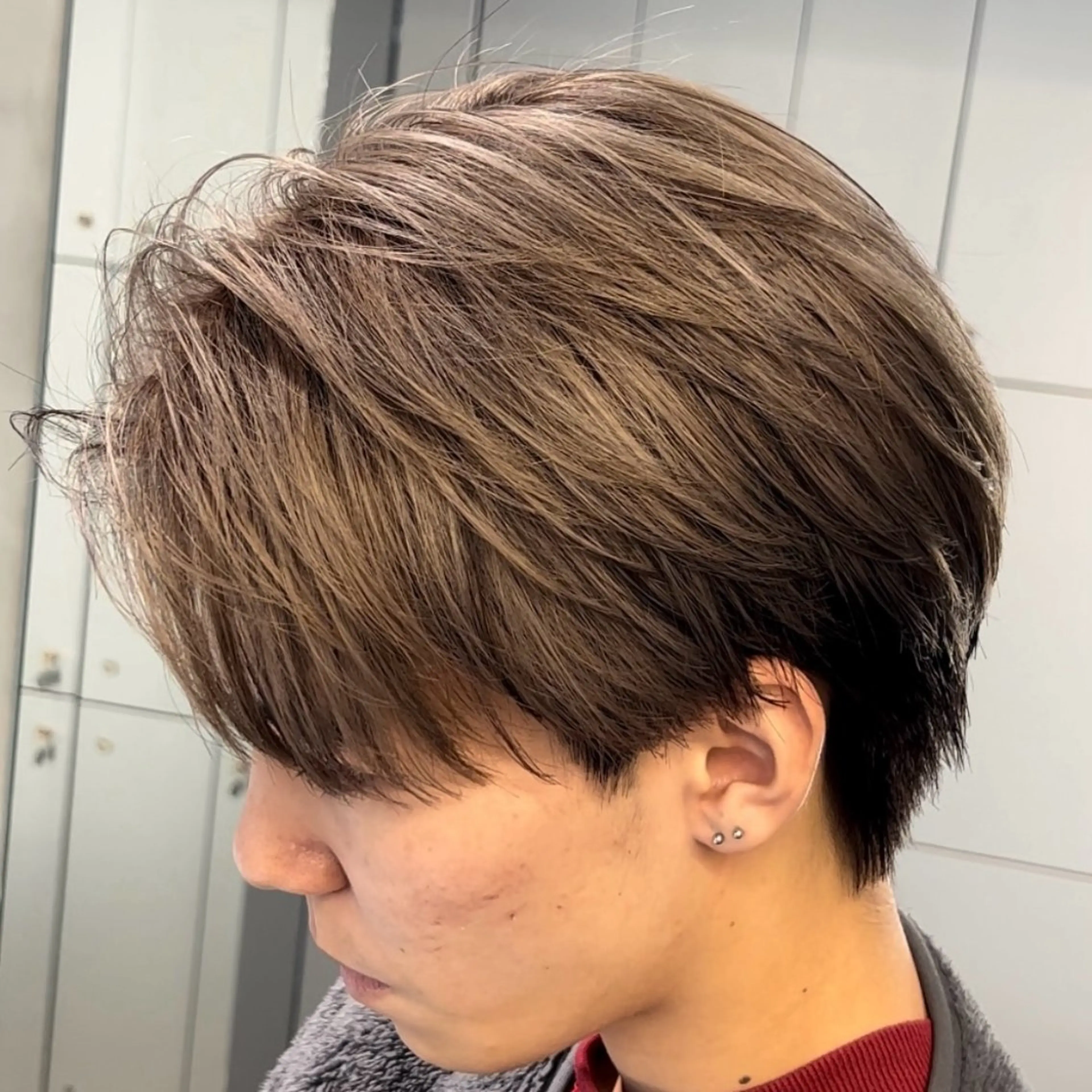 ミディアム カラー ヘアアレンジ メンズ fifth 石川 凪のヘアスタイル