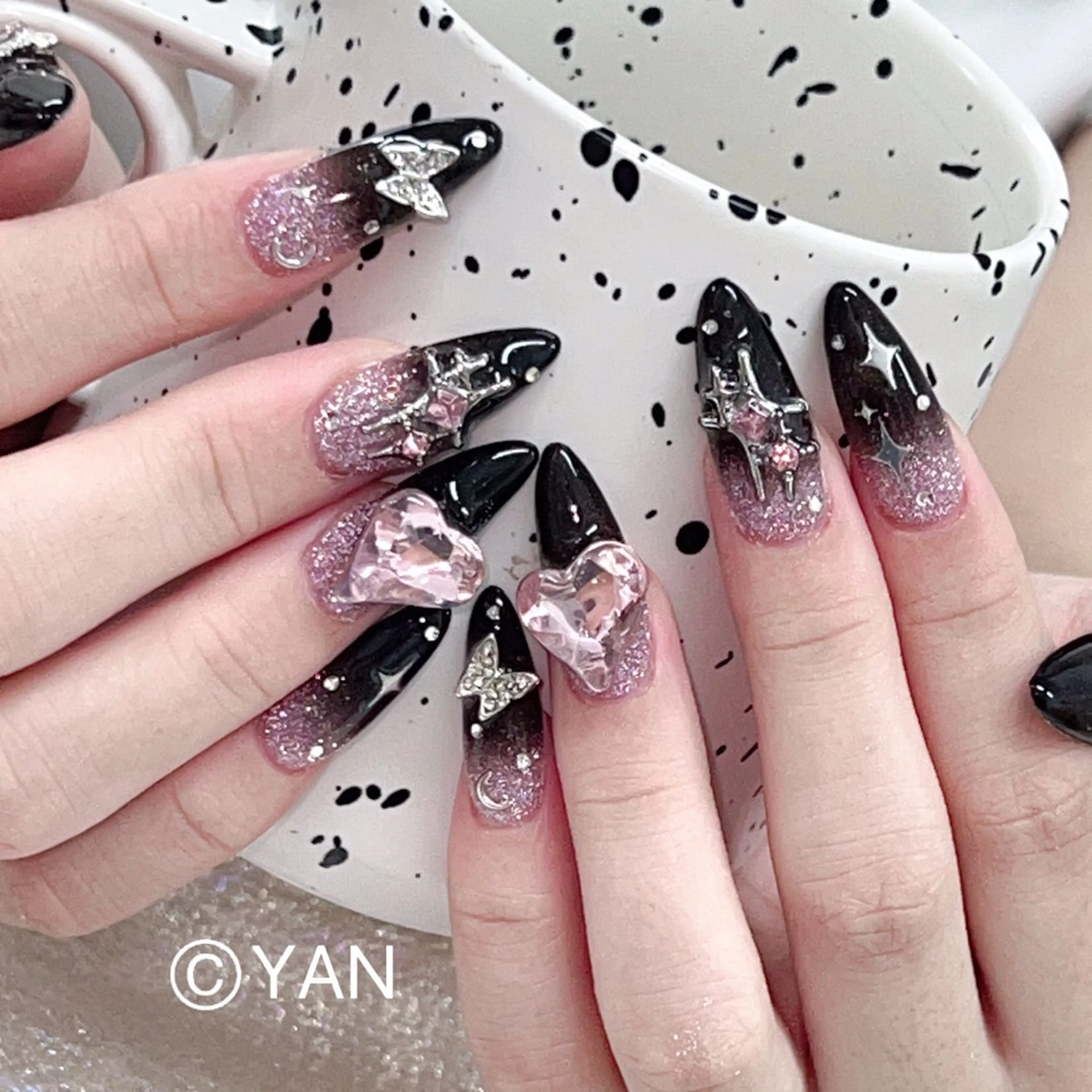 ネイル 長いだし/スカルプ/ パラシェルN.oneのネイルデザイン