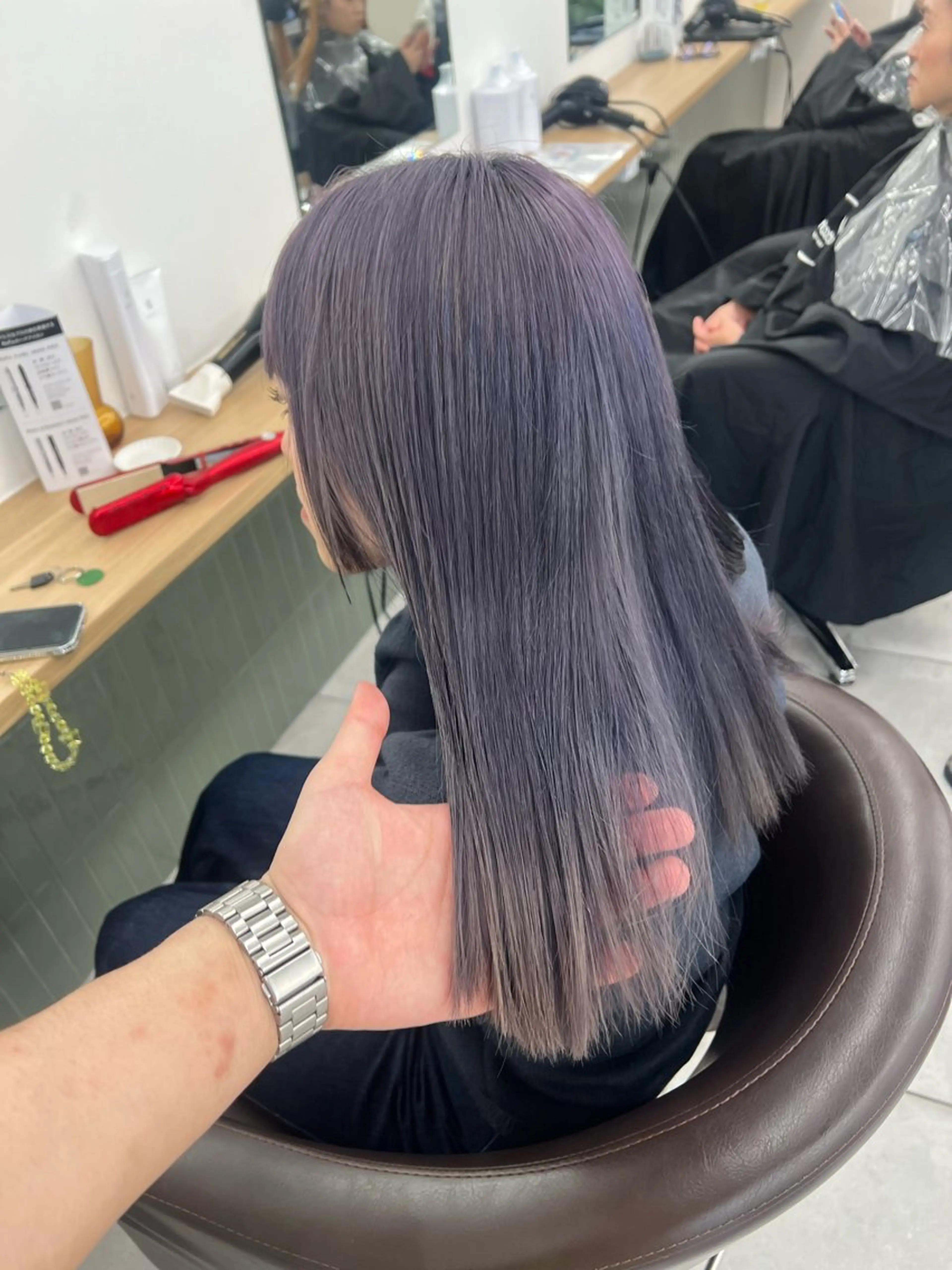 ロング カラー カット ヘアカラー トリートメント 赤みゼロ/透明感 カラー🌿KANTAのヘアスタイル