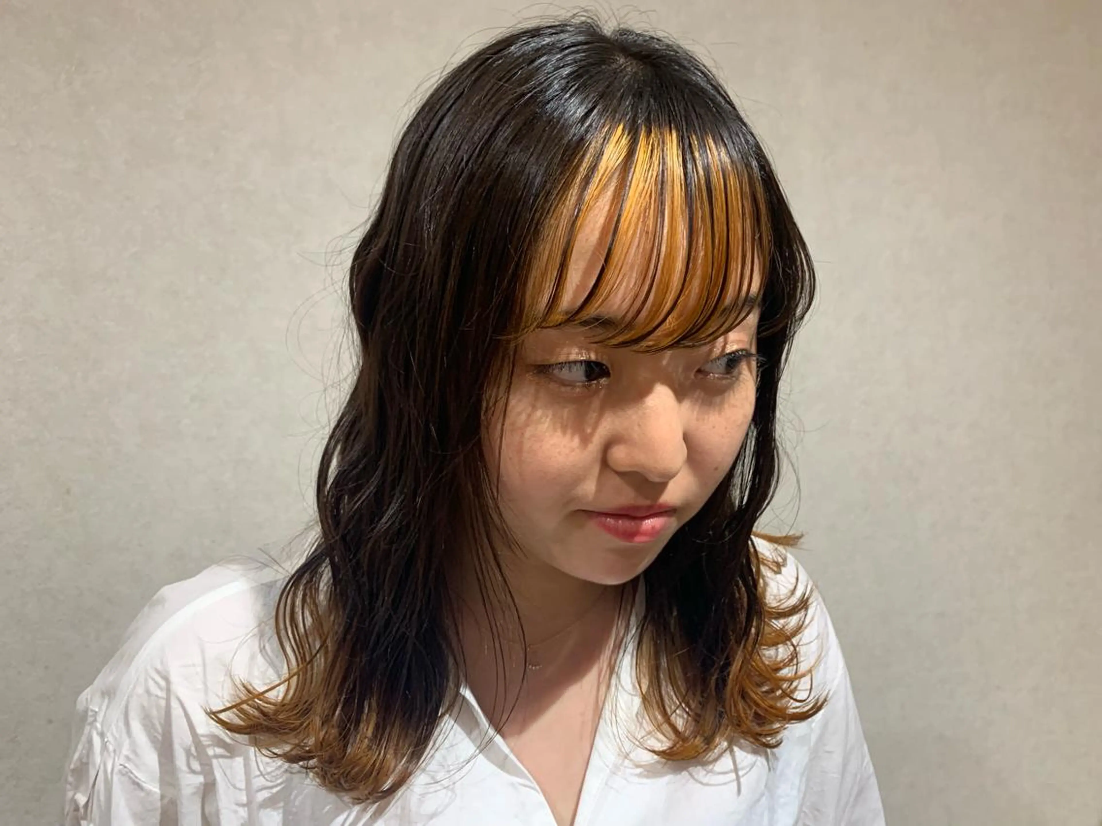 ミディアム カラー カット ヘアカラー トリートメント yamauchi mikuのヘアスタイル