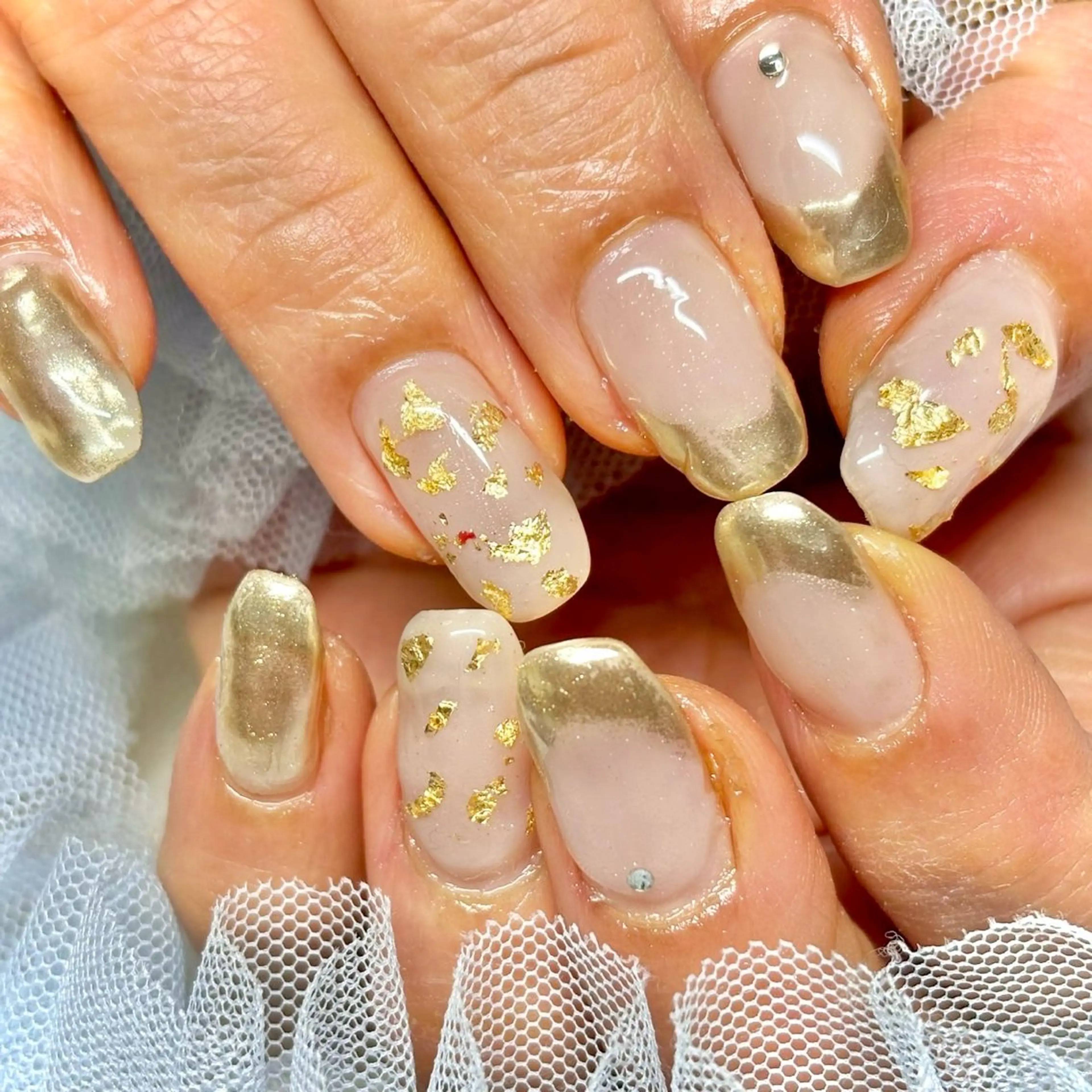 ネイル ミラーネイル miminon 自宅ネイルサロンのネイルデザイン