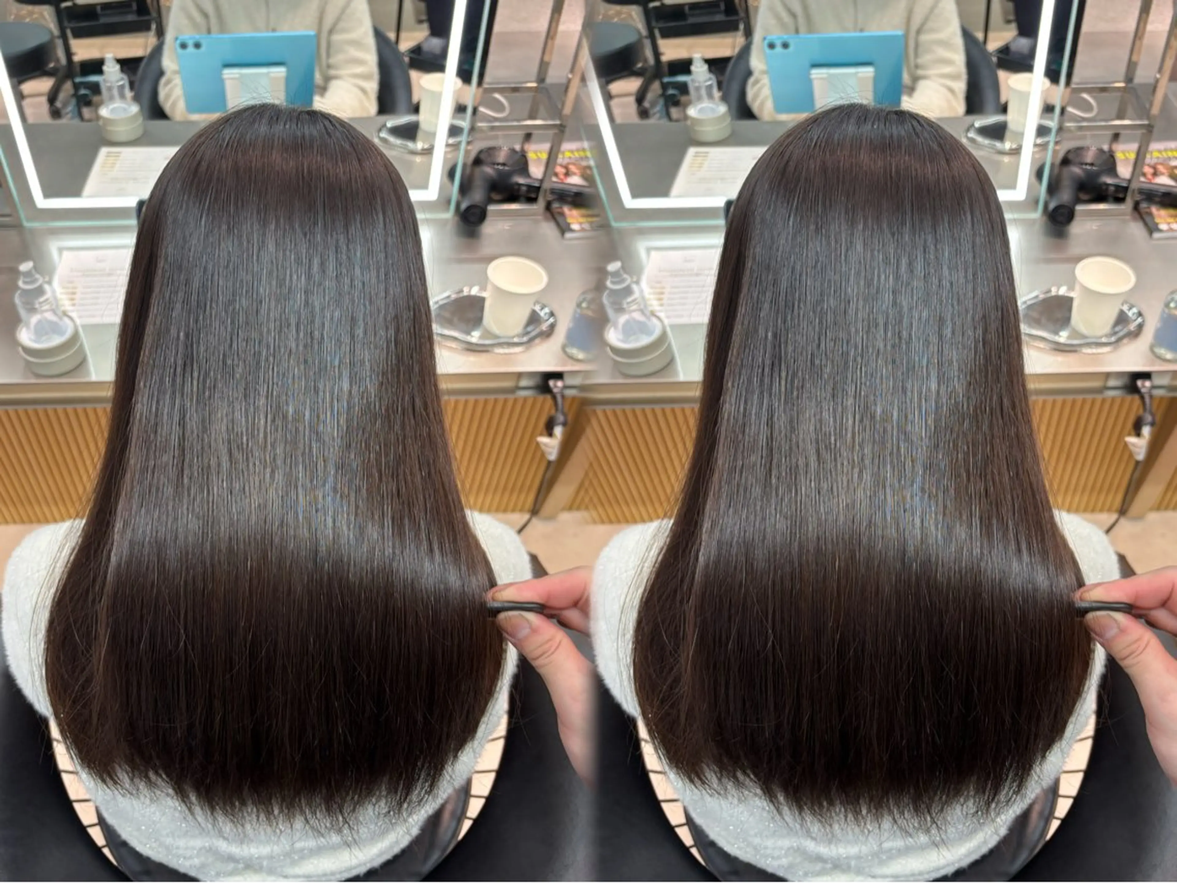 ミディアム パーマ 髪質改善 縮毛矯正 ストレートパーマ 縮毛矯正 トリートメント 【博多髪質改善】 吉村　清志のヘアスタイル