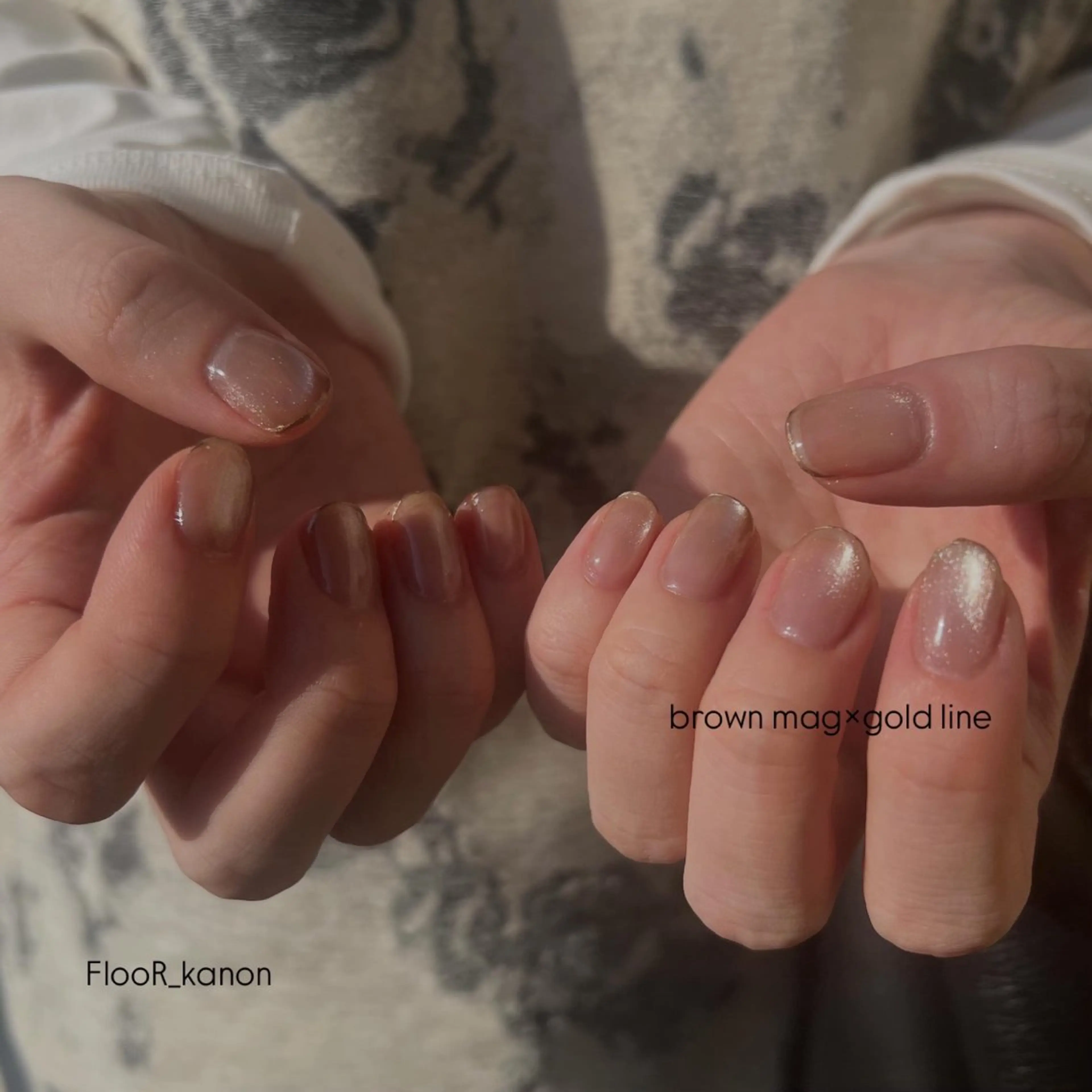ネイル ゴールド シンプルネイル 三条/ネイルモデル 募集/Kanonのネイルデザイン
