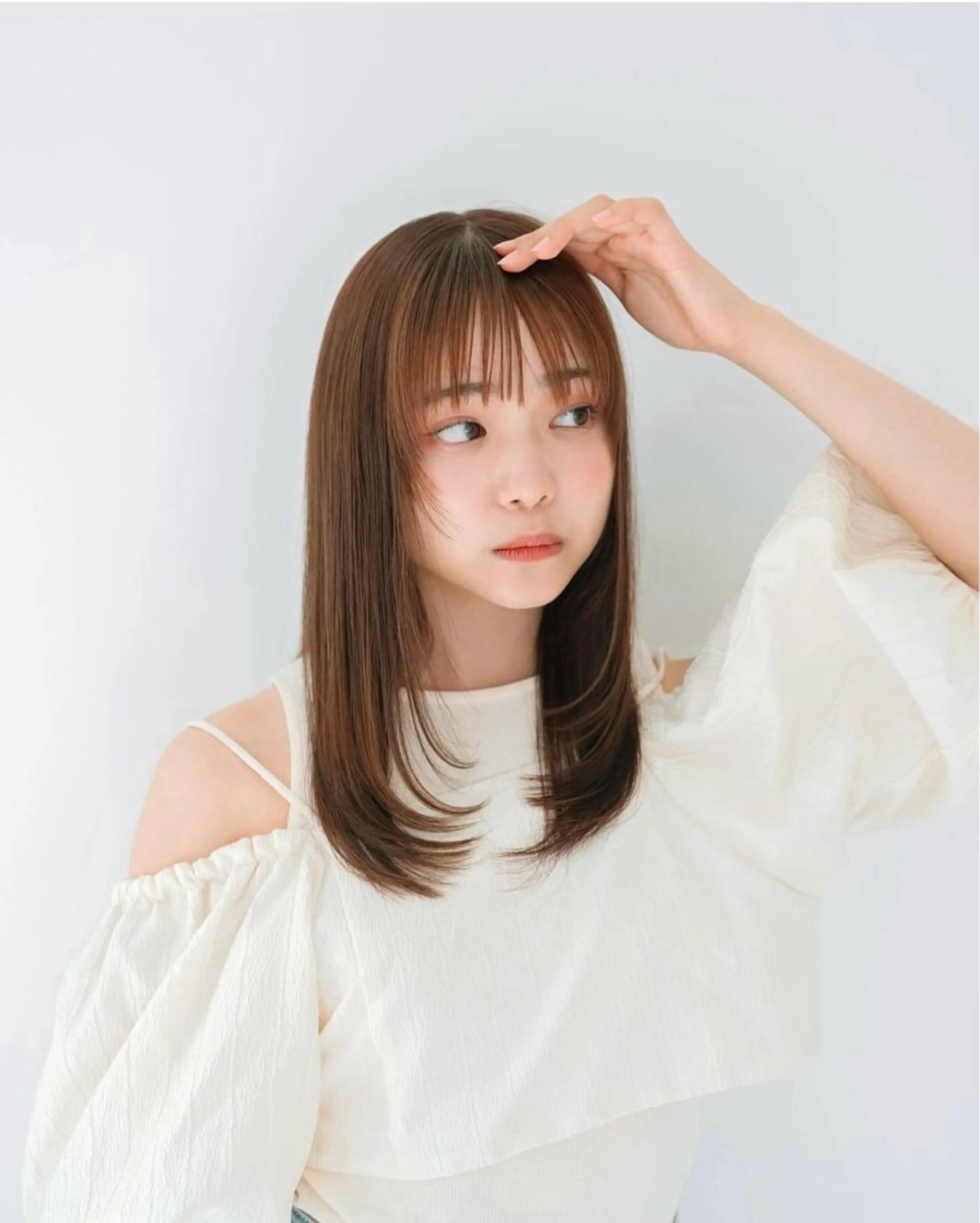 ミディアム カット ヘアカラー 小村 誠也のヘアスタイル