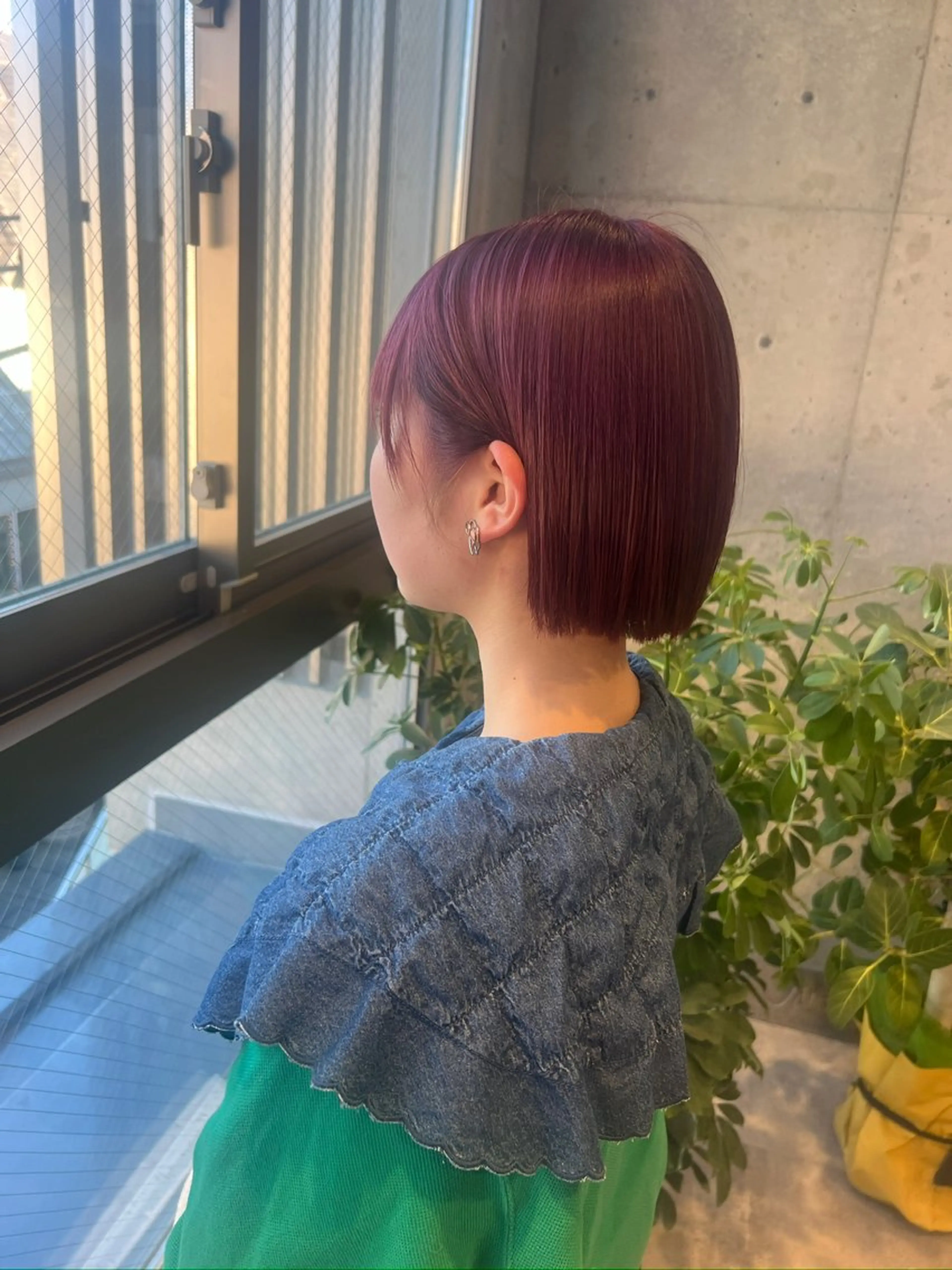 カラー ボルドーカラー カット ヘアカラー トリートメント ヘッドスパ 透明感/血色カラー/ 似合せレイヤー/ゆいのヘアスタイル