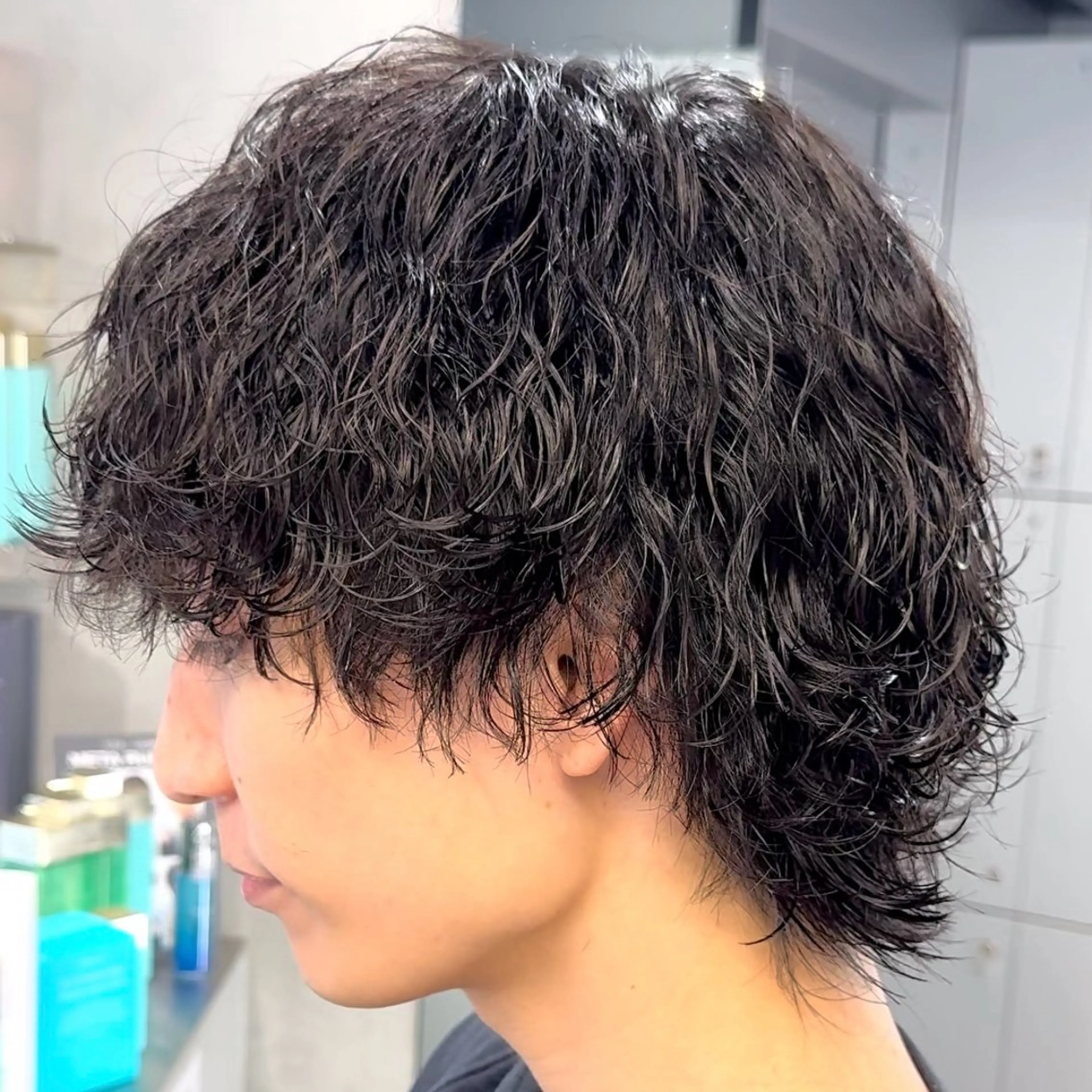 ミディアム パーマ ヘアアレンジ メンズ fifth 石川 凪のヘアスタイル