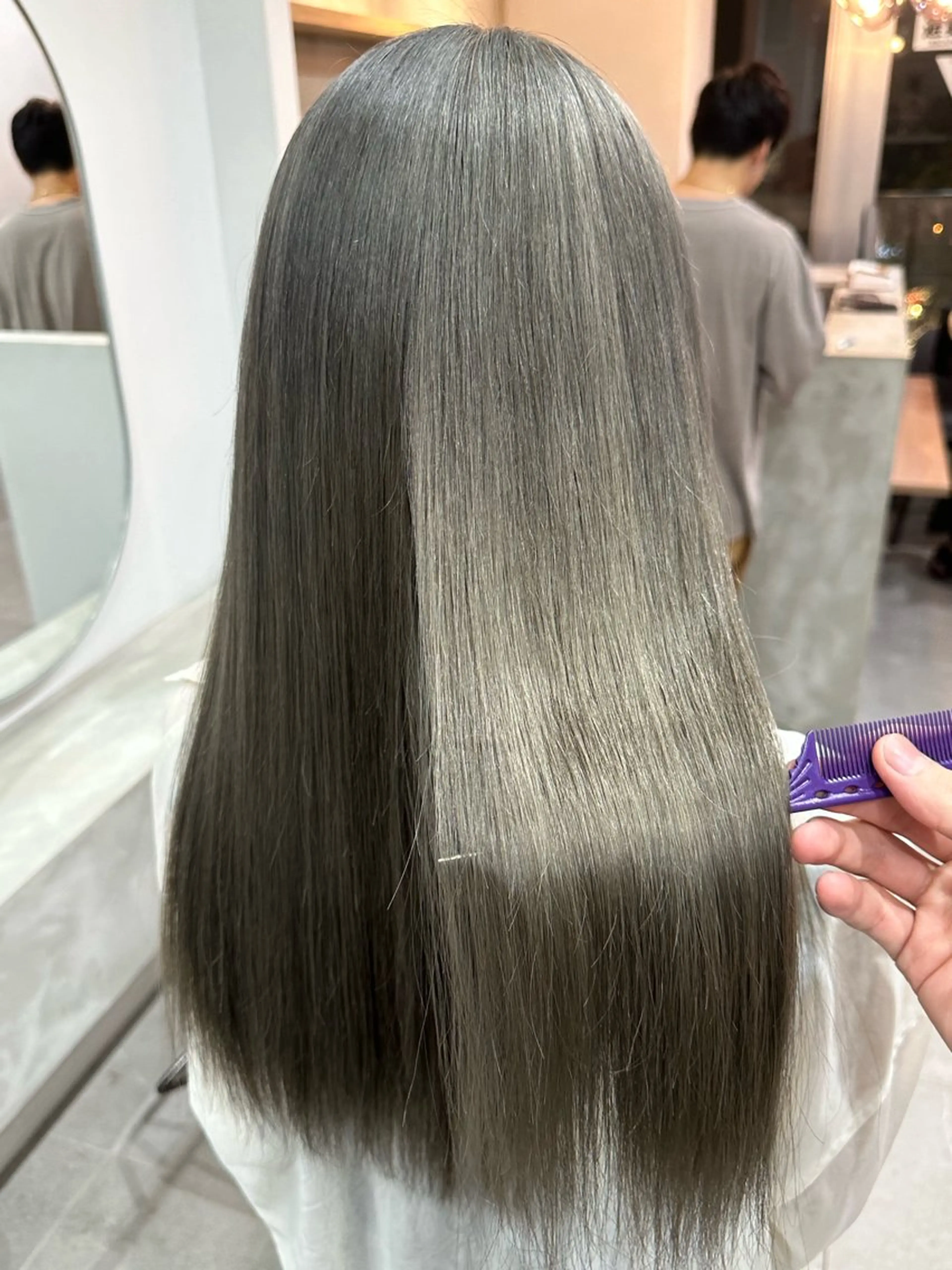 ロング カラー ヘアカラー トリートメント シガ ミクトのヘアスタイル