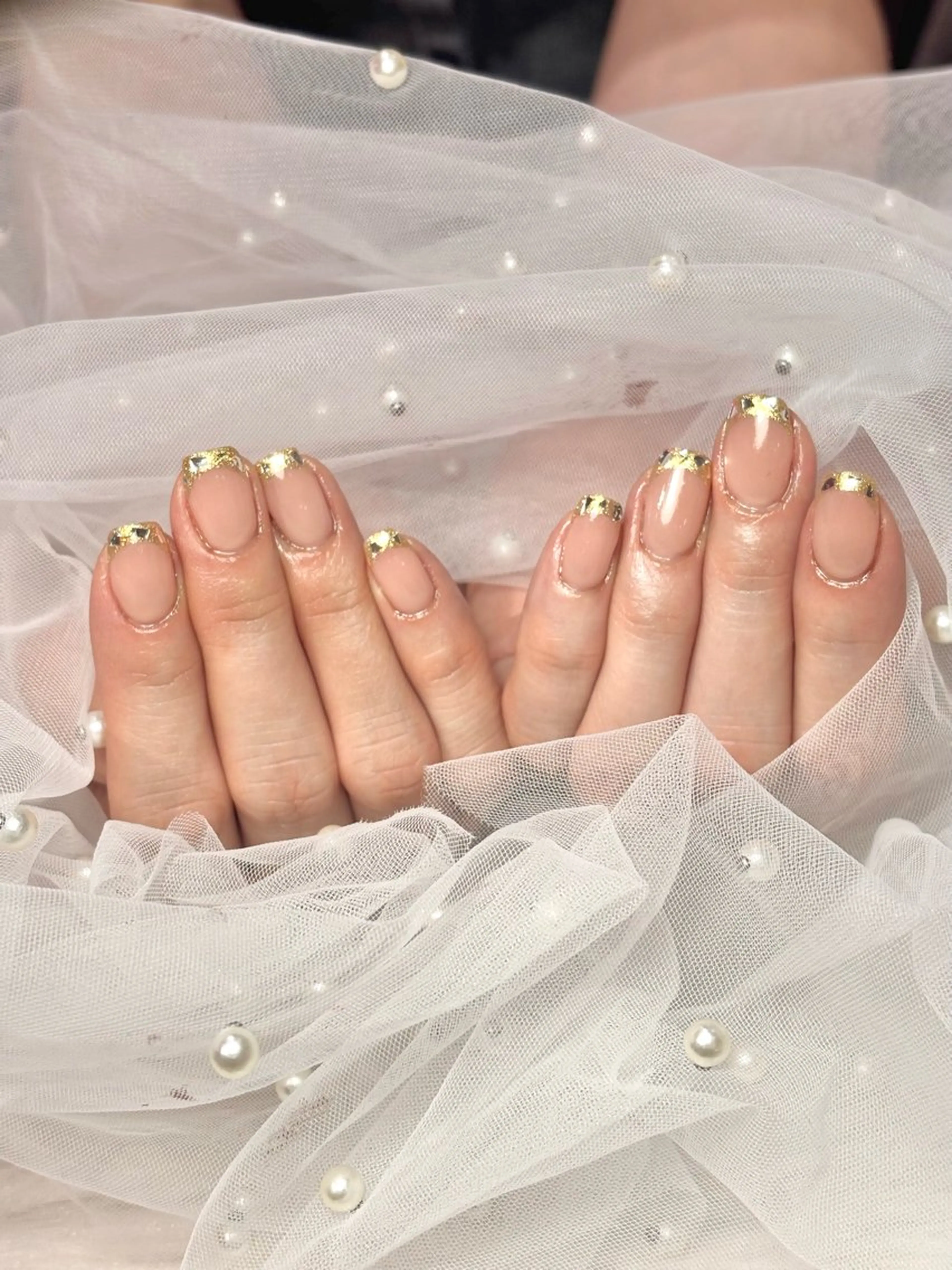 4月限定【Hand】ベース込み★ガラスフレンチ★ご新規様オフ無料¥9300→4400の写真