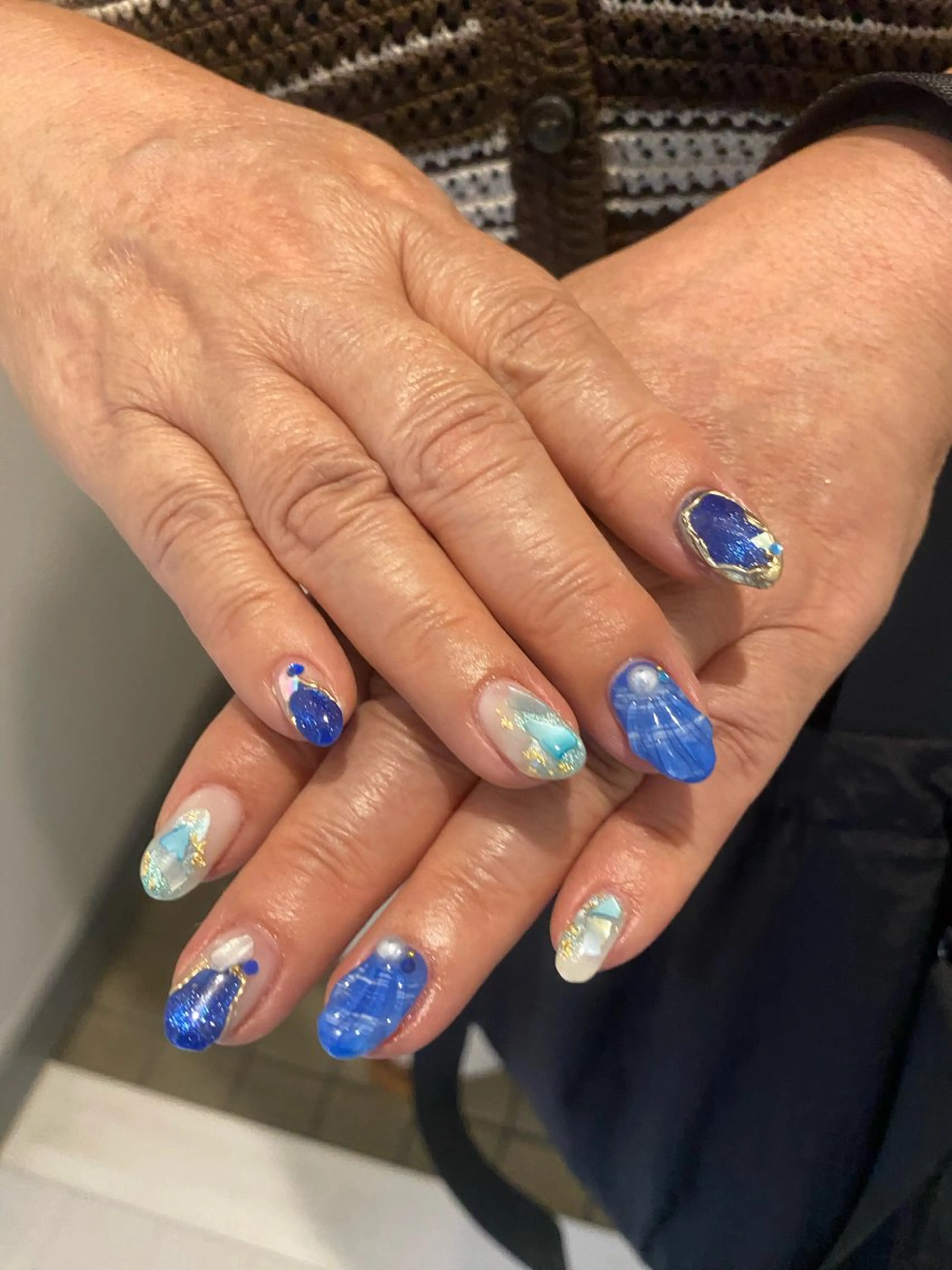 ネイル ブルー KAONAIL 入間店【rio】のネイルデザイン