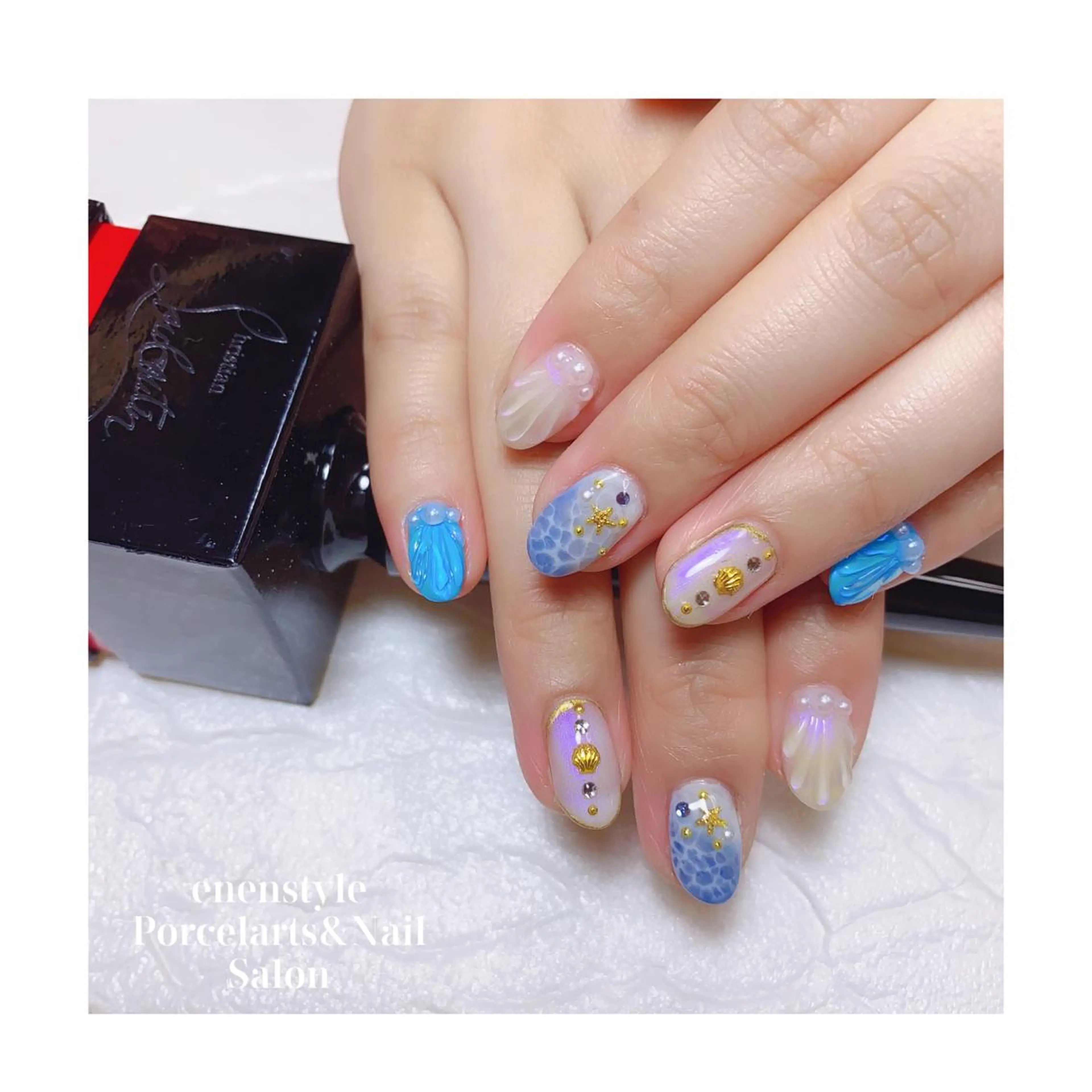 ミディアム ネイル ハンドネイル 👑enen style👑のネイルデザイン