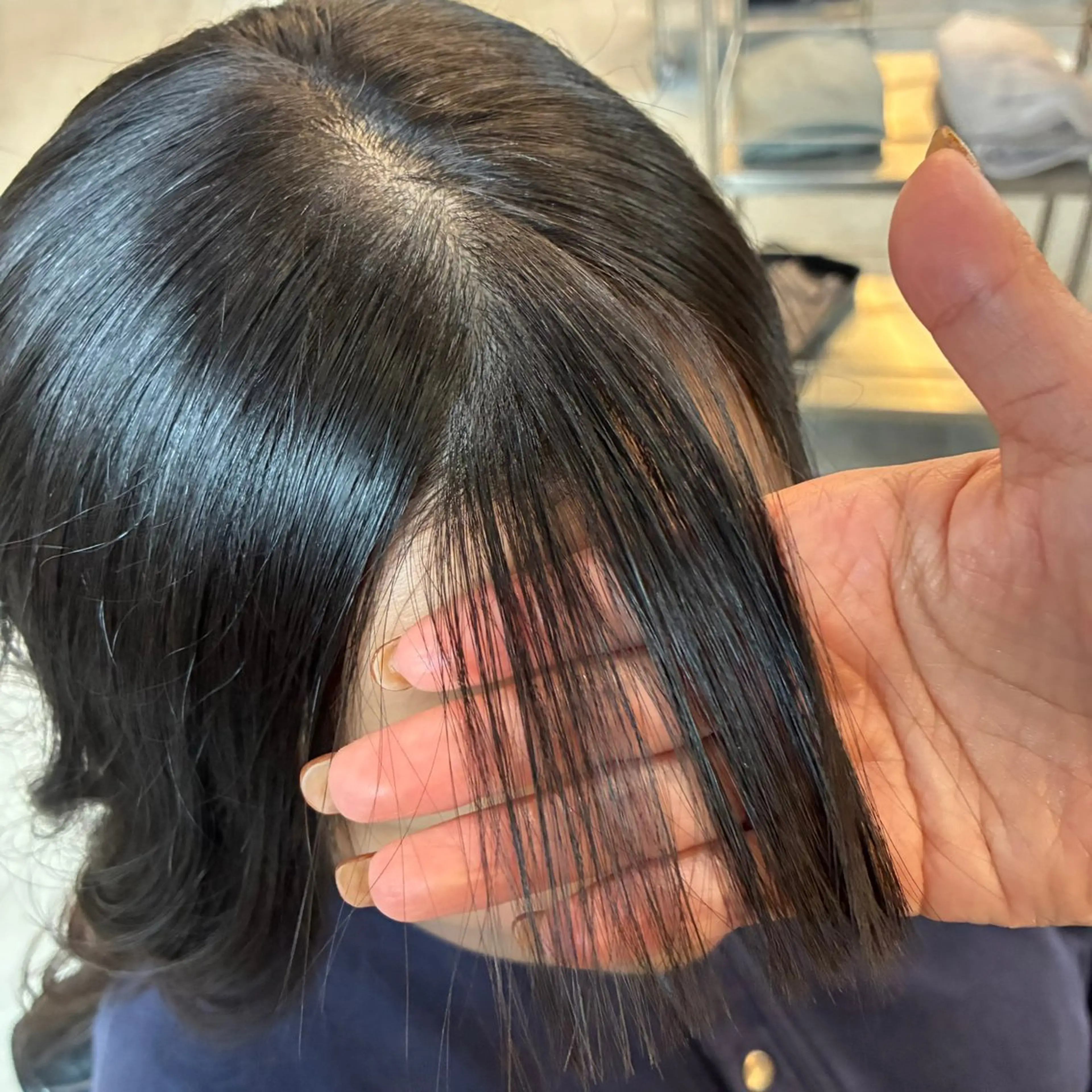 セミロング 顔周りカット 縮毛矯正 縮毛矯正 Saya/透明感/ カラーリストのヘアスタイル