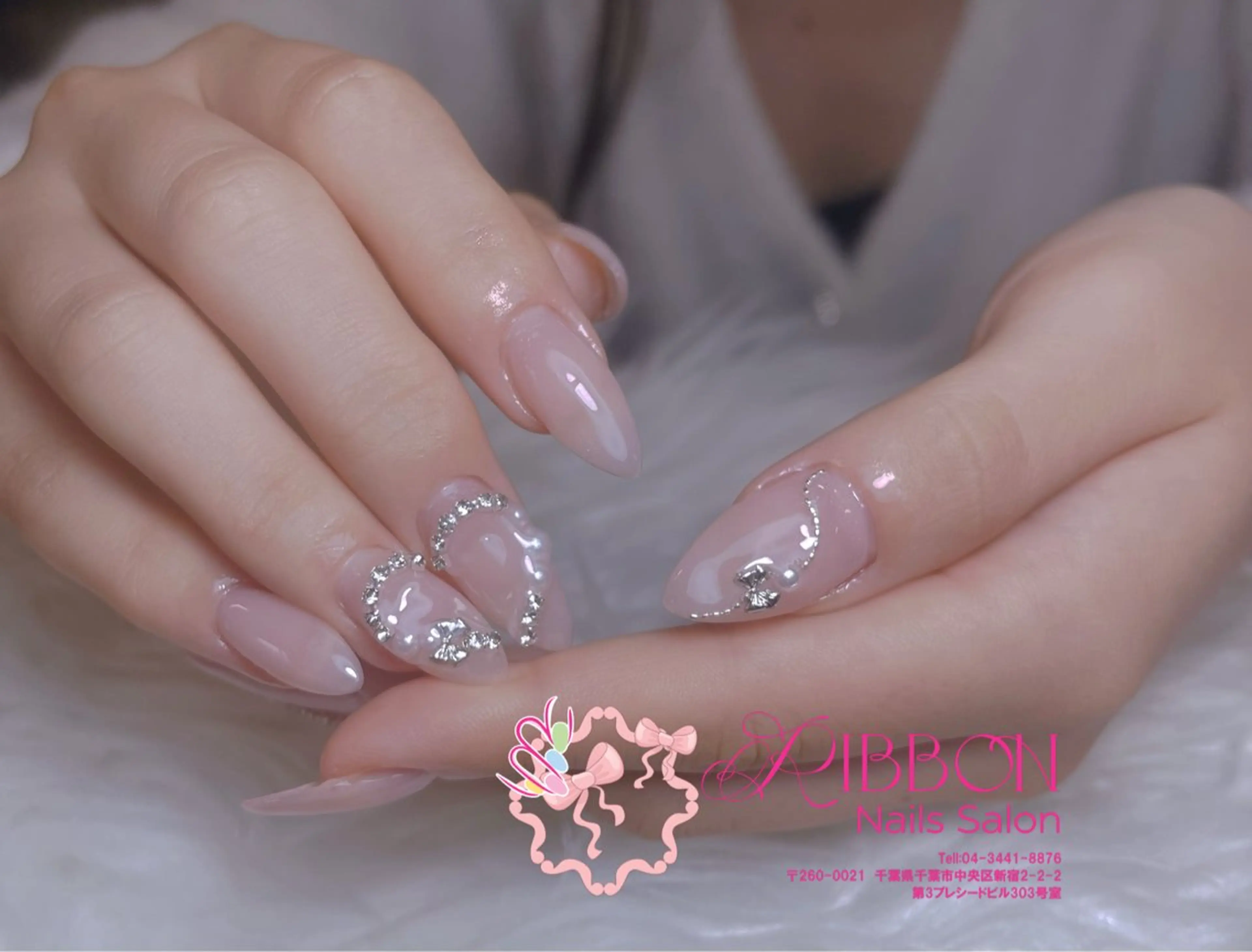 ネイル フレンチネイル ジェルネイル マグネットネイル 持ち込み ニュアンスネイル ハンドネイル Ribbonnail salonのネイルデザイン