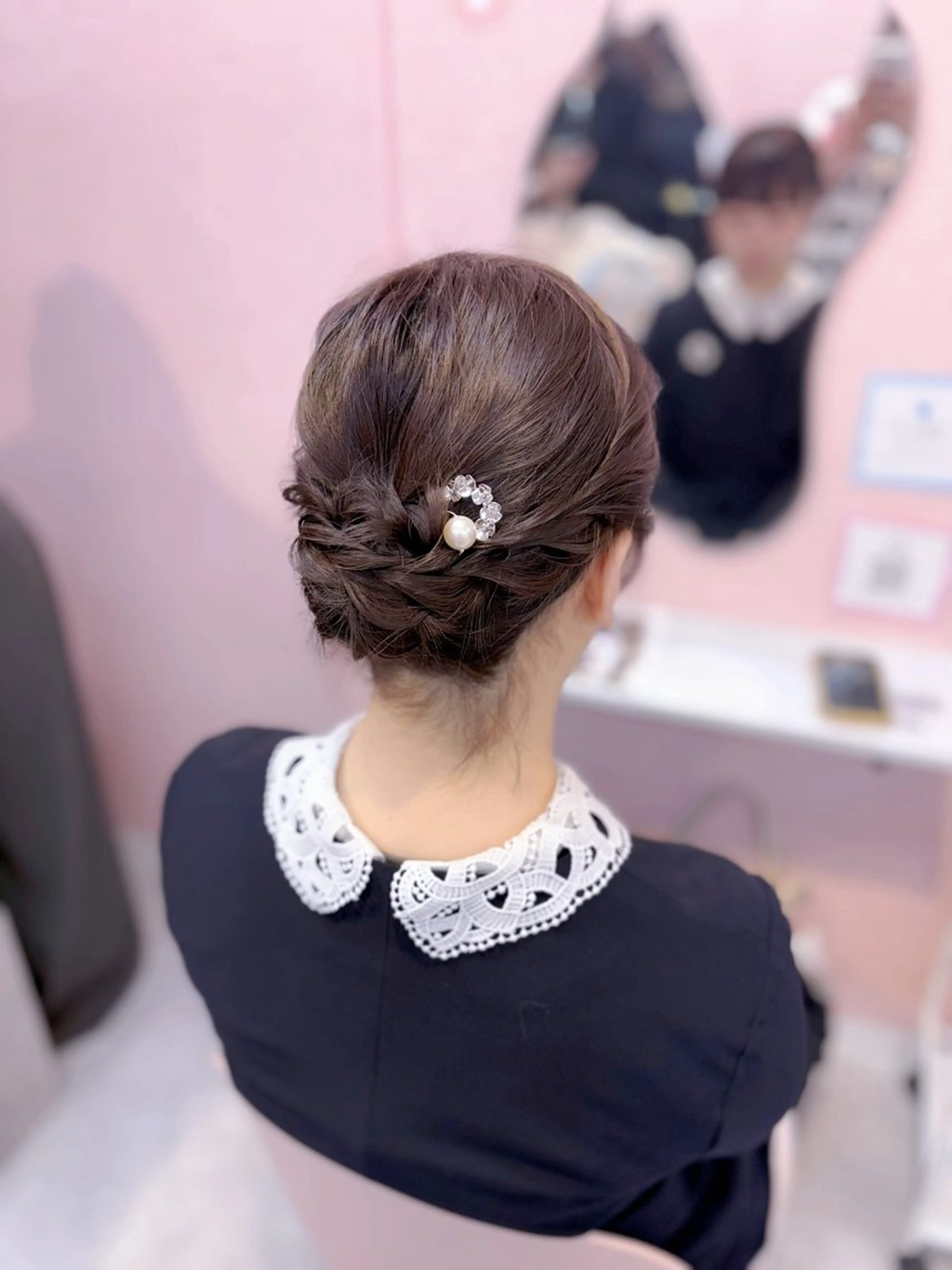 セミロング ヘアセット LARME ヘアメ りほのヘアスタイル
