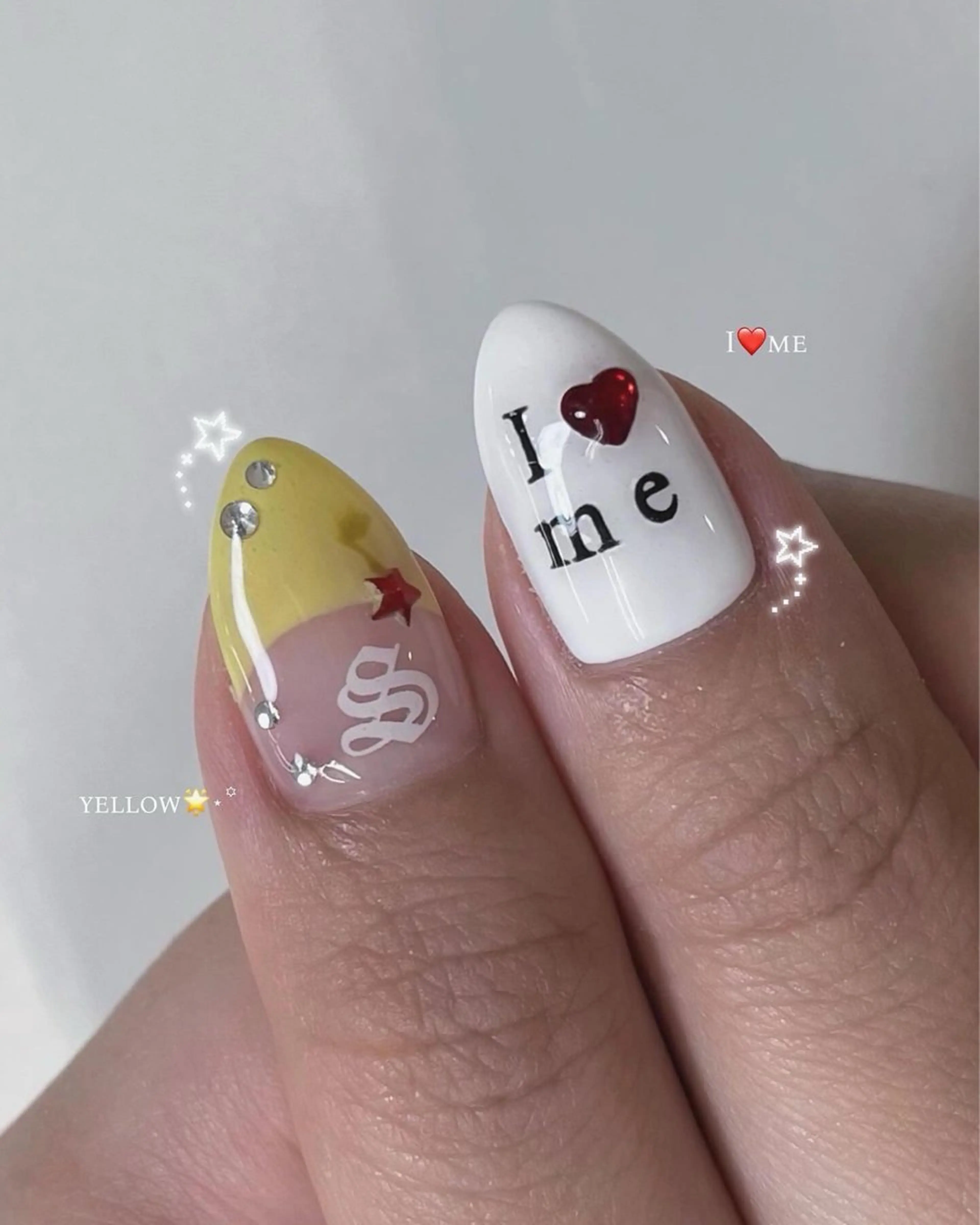 ネイル ハンドネイル MINAMI໒꒱ Y2K、韓国ガーリーのネイルデザイン