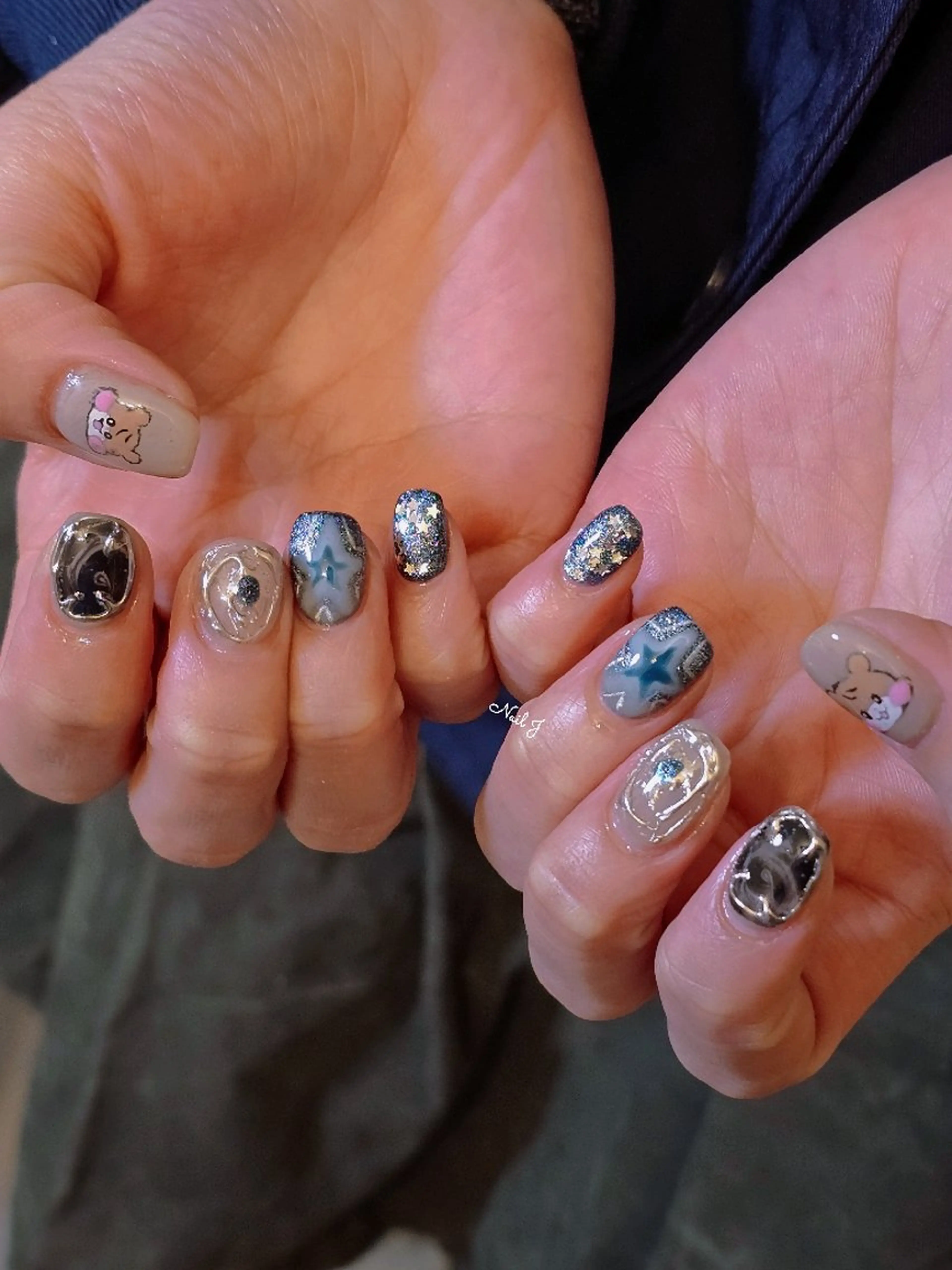 ネイル 韓国ネイル 持ち込み ニュアンスネイル ハンドネイル Nail Jのネイルデザイン