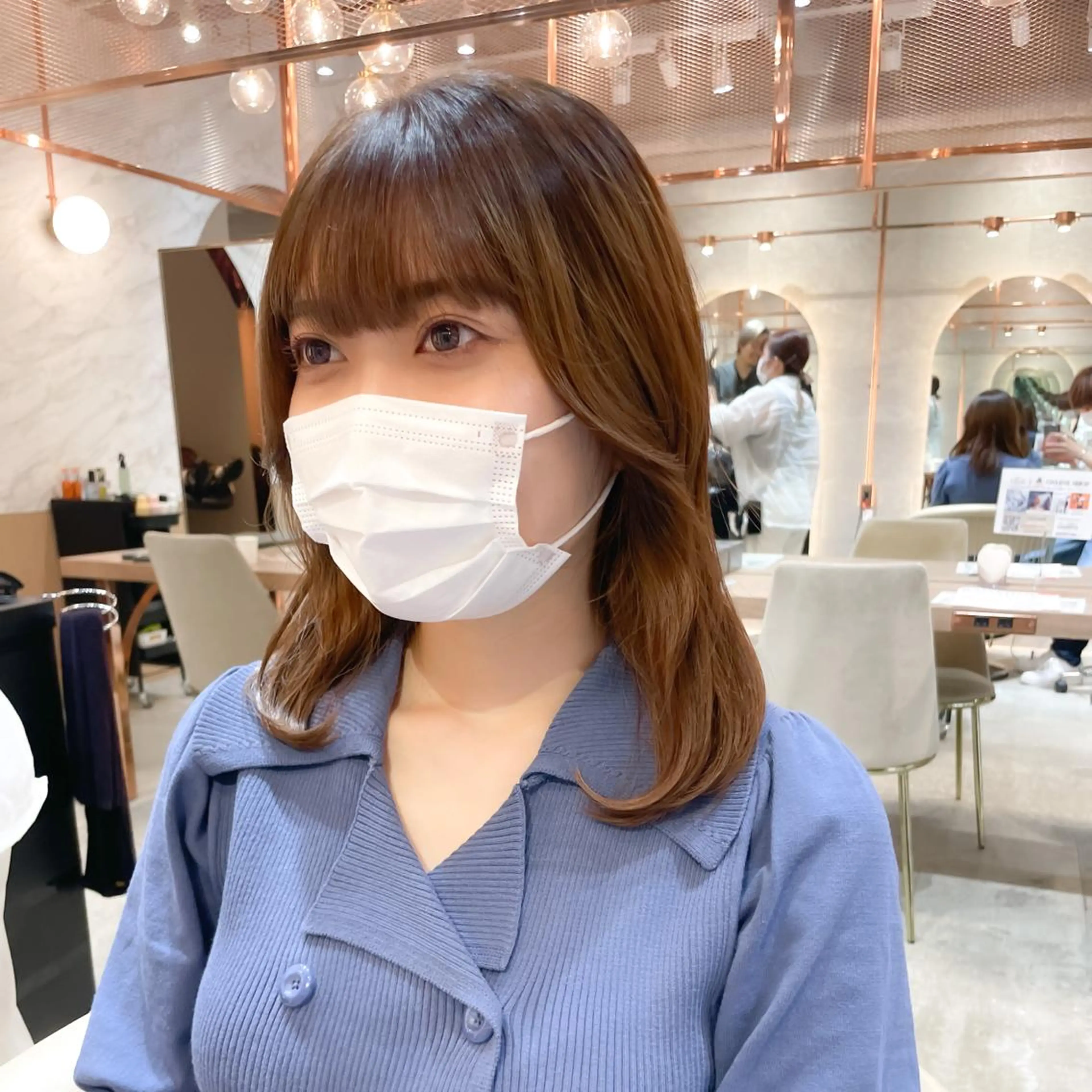 ミディアム カット ヘアカラー トリートメント レイヤー/韓国ヘア 縮毛矯正🫧鈴木颯のヘアスタイル