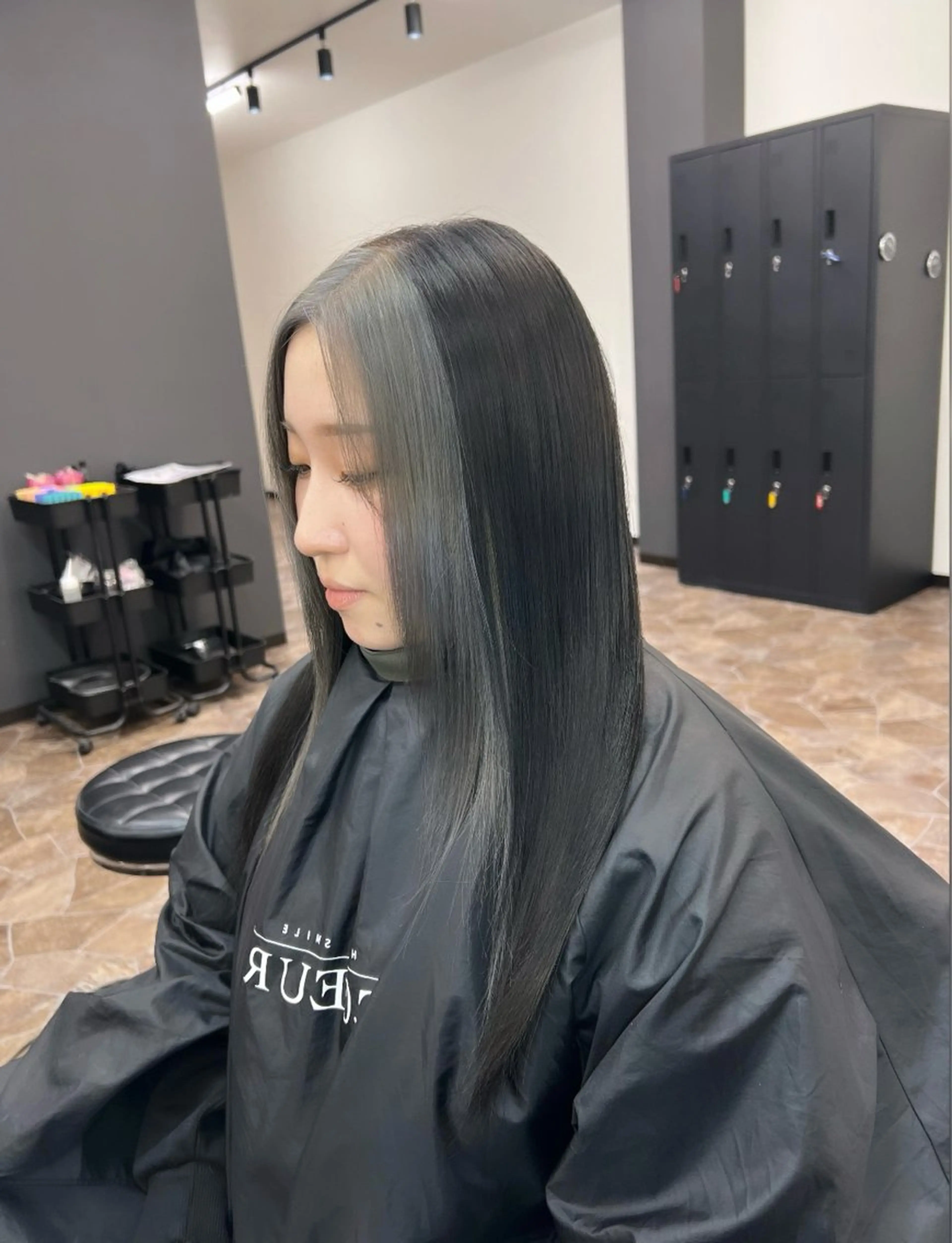 ロング ミストバング 藤本 翔己のヘアスタイル