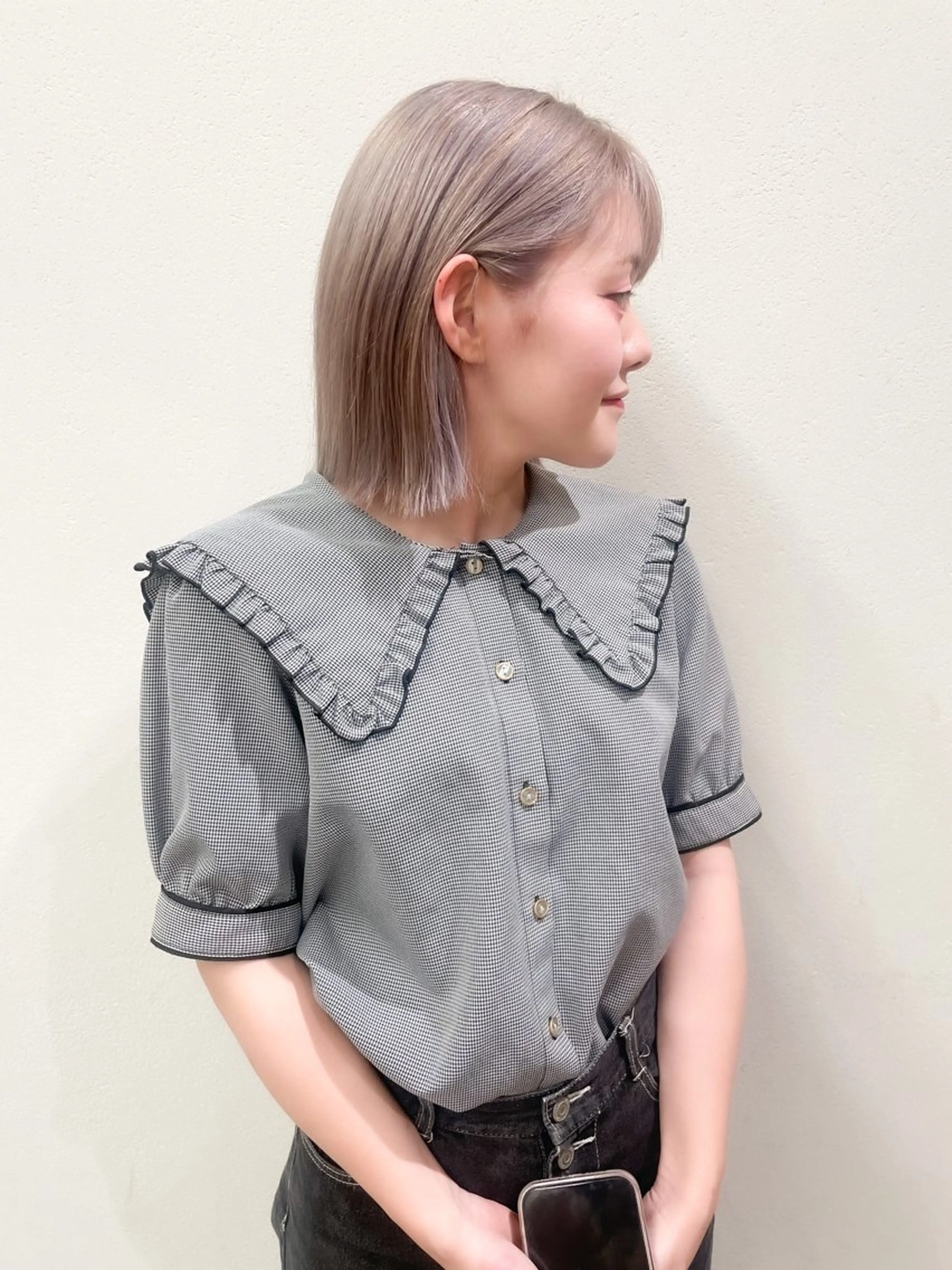 ショート カラー ヘアアレンジ ミニボブ/ブリーチ 🌈MISATOのヘアスタイル