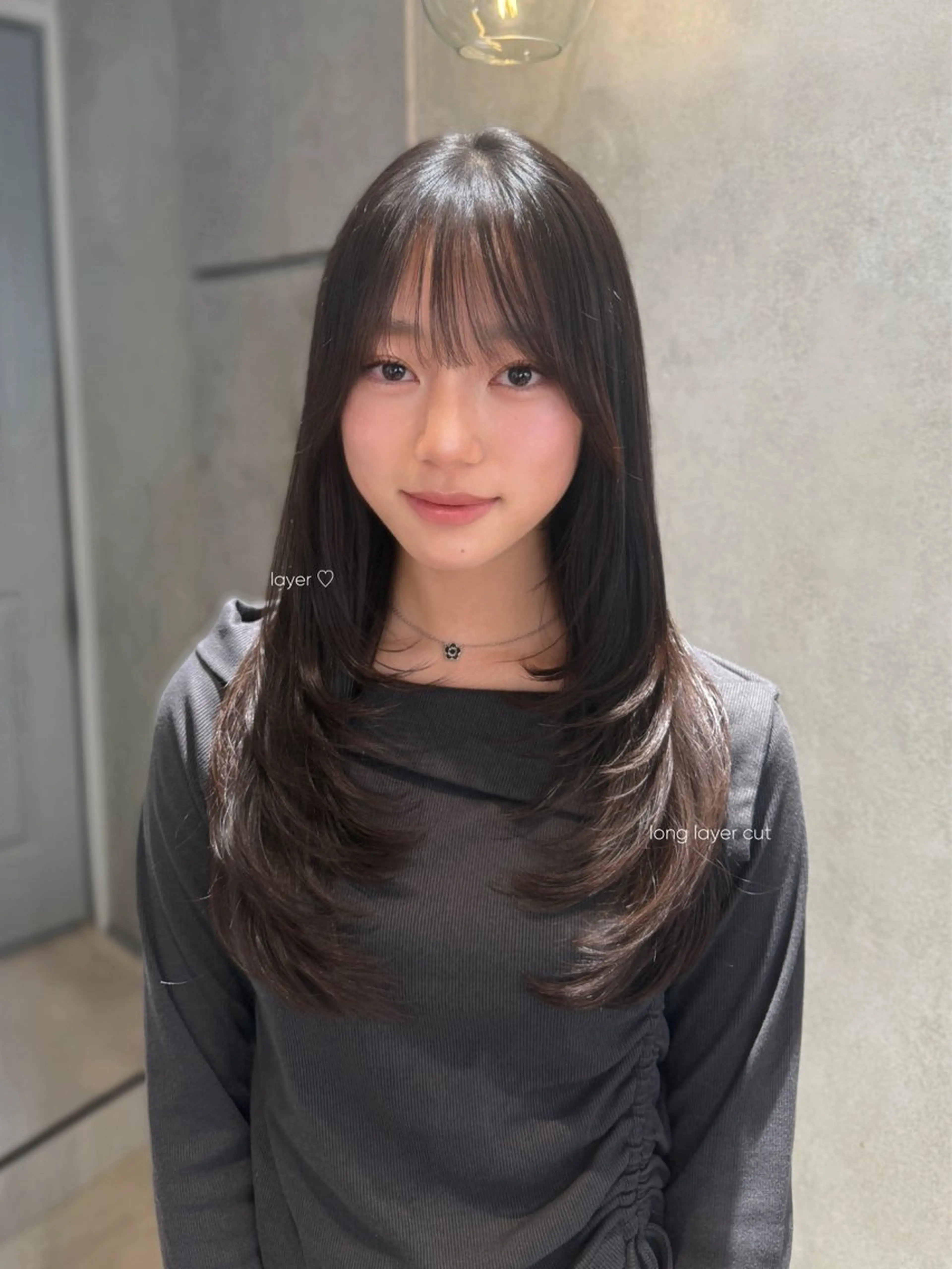 ロング yuuri🎀/大宮 /韓国ヘア/レイヤーのヘアスタイル