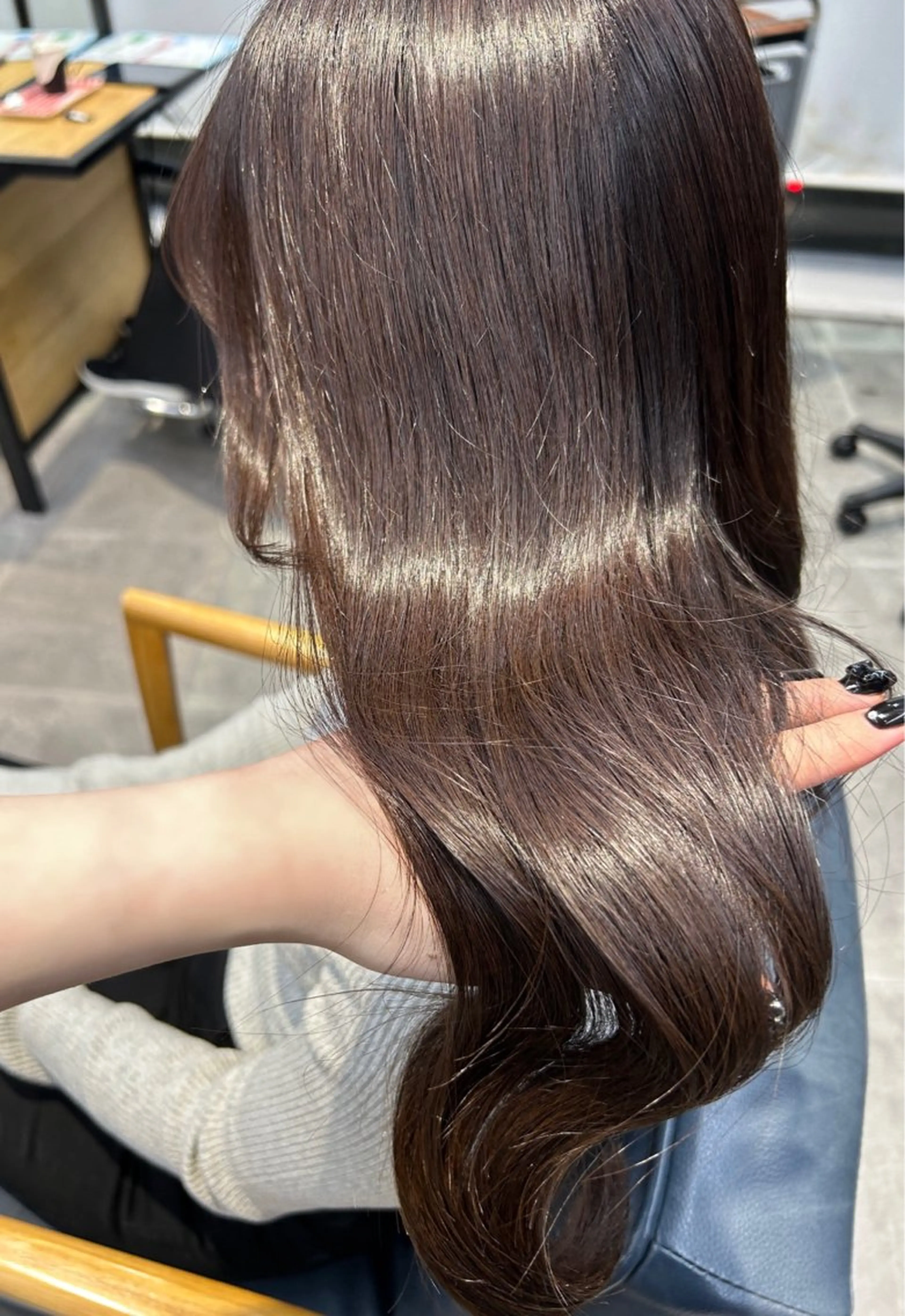 ロング カラー カット ヘアカラー トリートメント newi梅田🫧韓国 ヘア🫧sakiのヘアスタイル