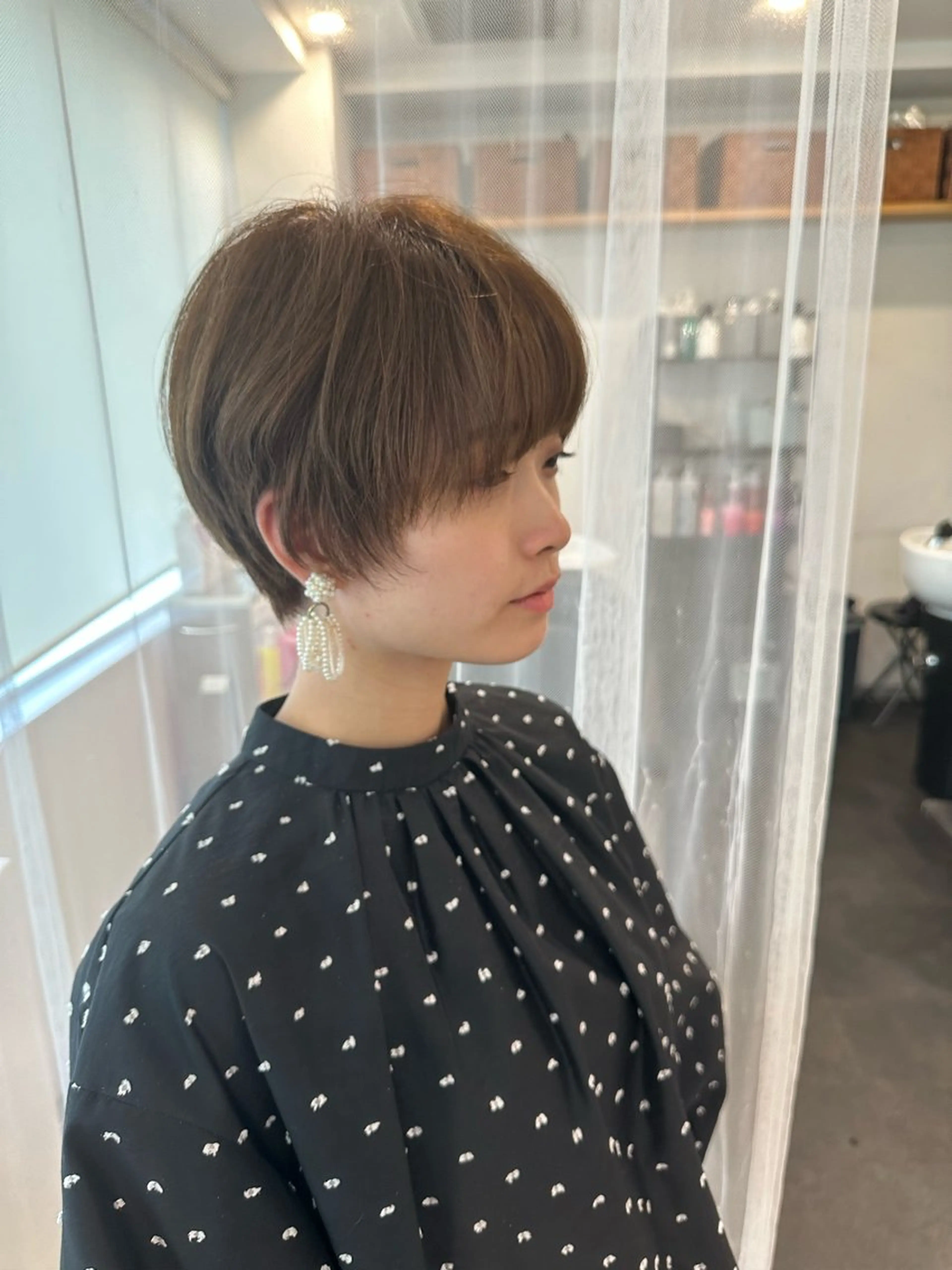 ショート ショートボブ ボブ ハイライト 髪質改善 レイヤーカット カット JILBLAN京都 ショート/ハイライトのヘアスタイル