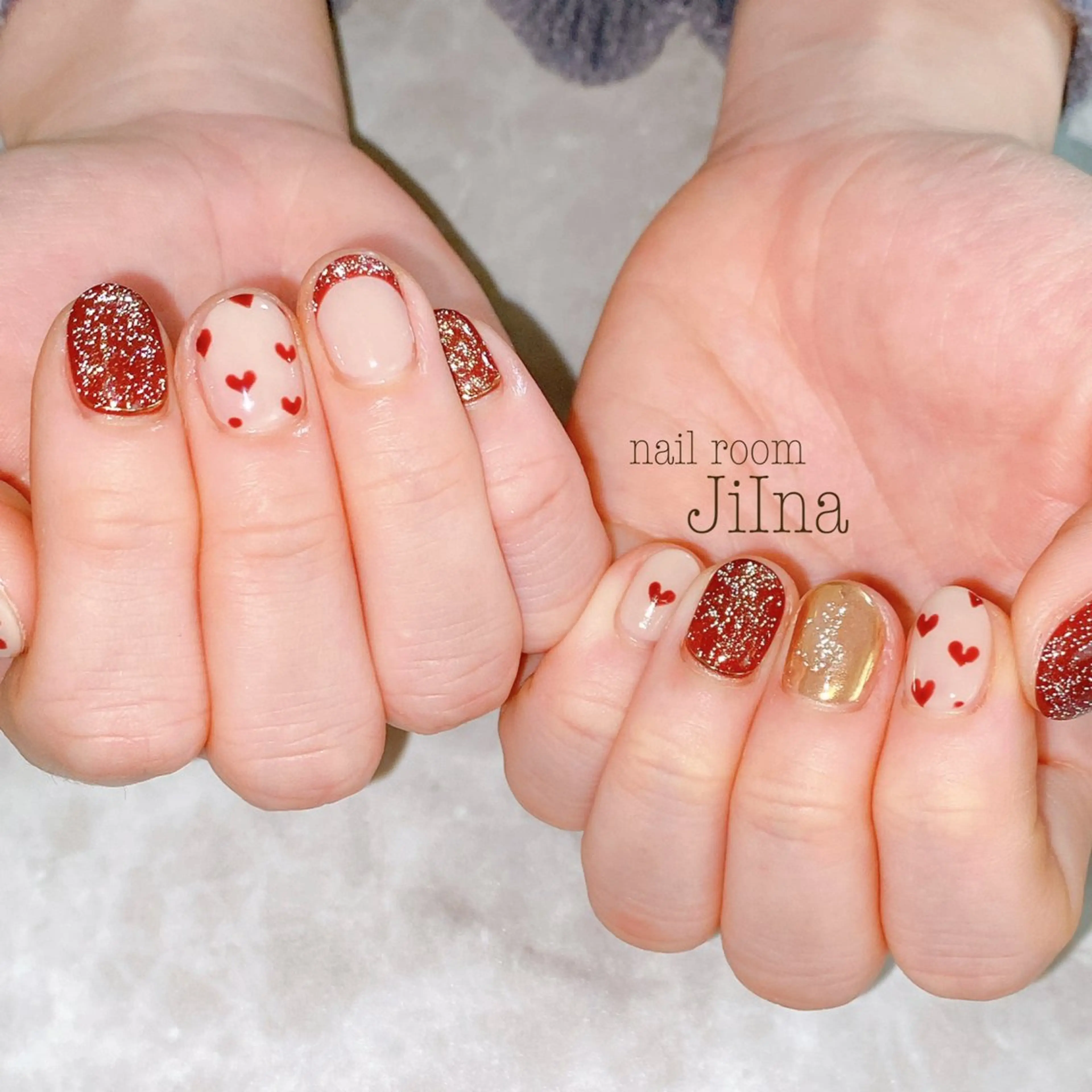 ネイル 持ち込み 春ネイル JiIna nailのネイルデザイン