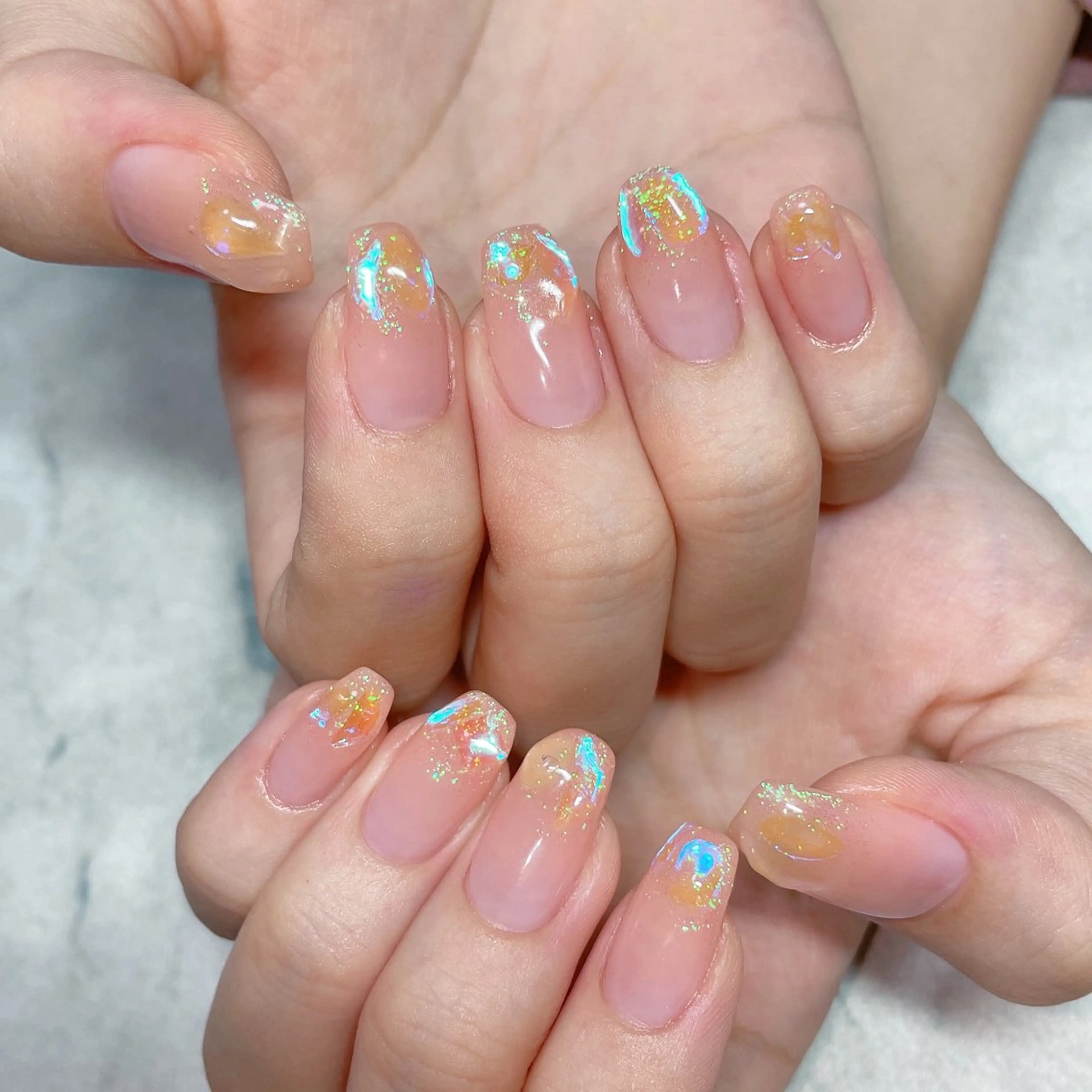 ネイル 氷ネイル・うるうるネイル ハンドネイル Jeremy ♡ HARUKAのネイルデザイン