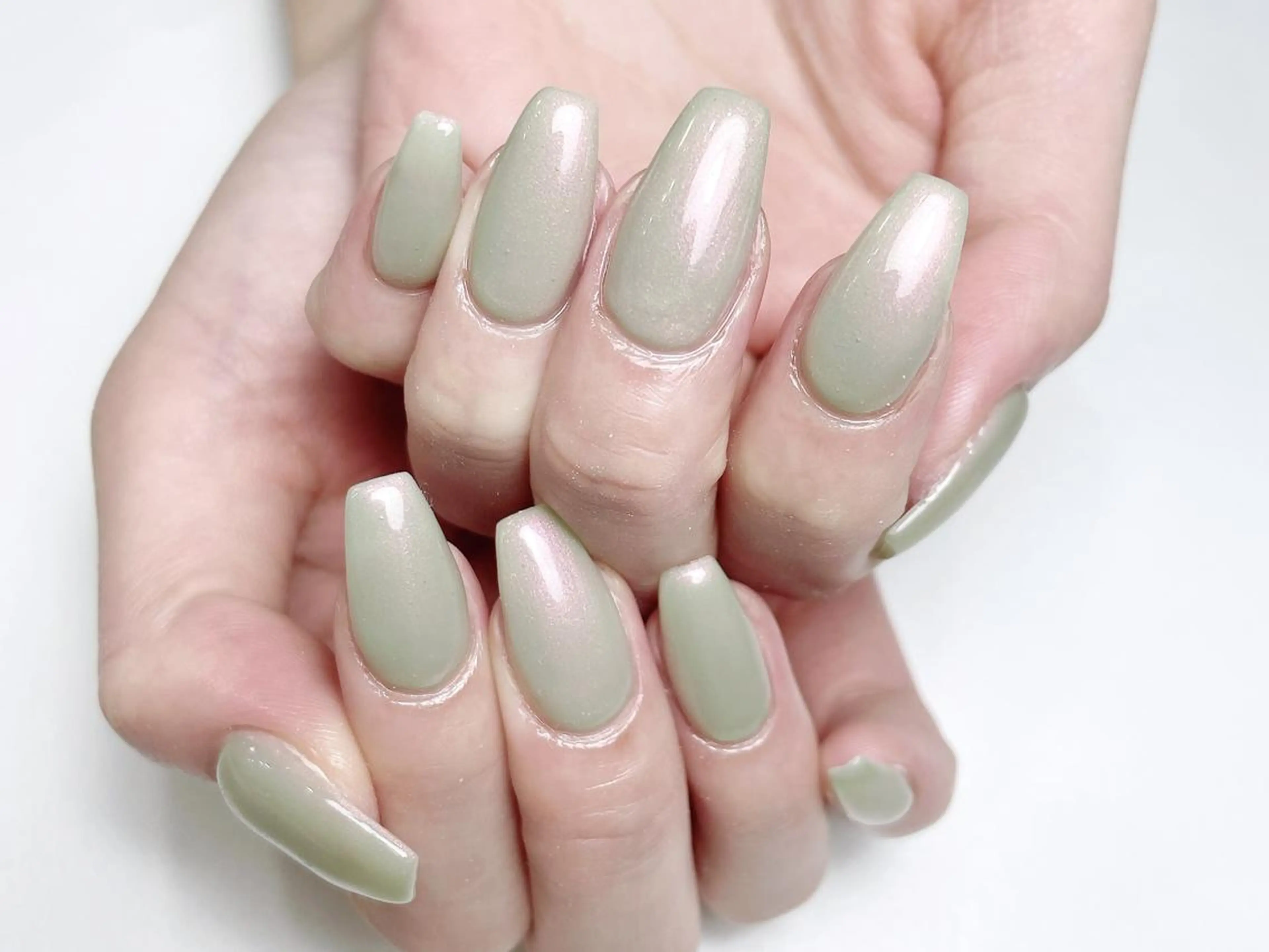 オフなし　チップ長さだし10本+ワンカラーの写真