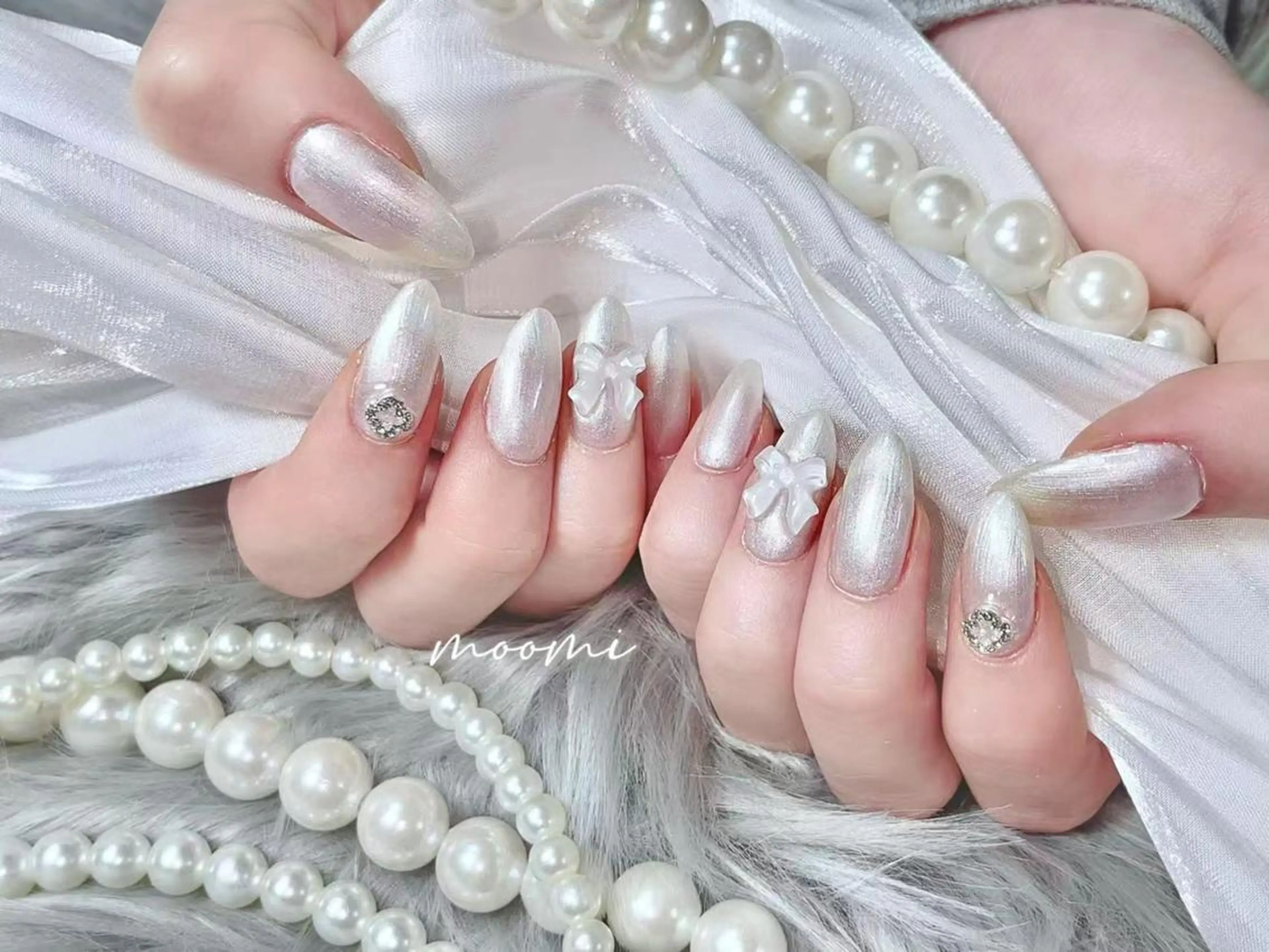 ネイル 長さ出し ジェルネイル グラデーション 韓国ネイル マグネットネイル moomi nail スカルプ専門のネイルデザイン