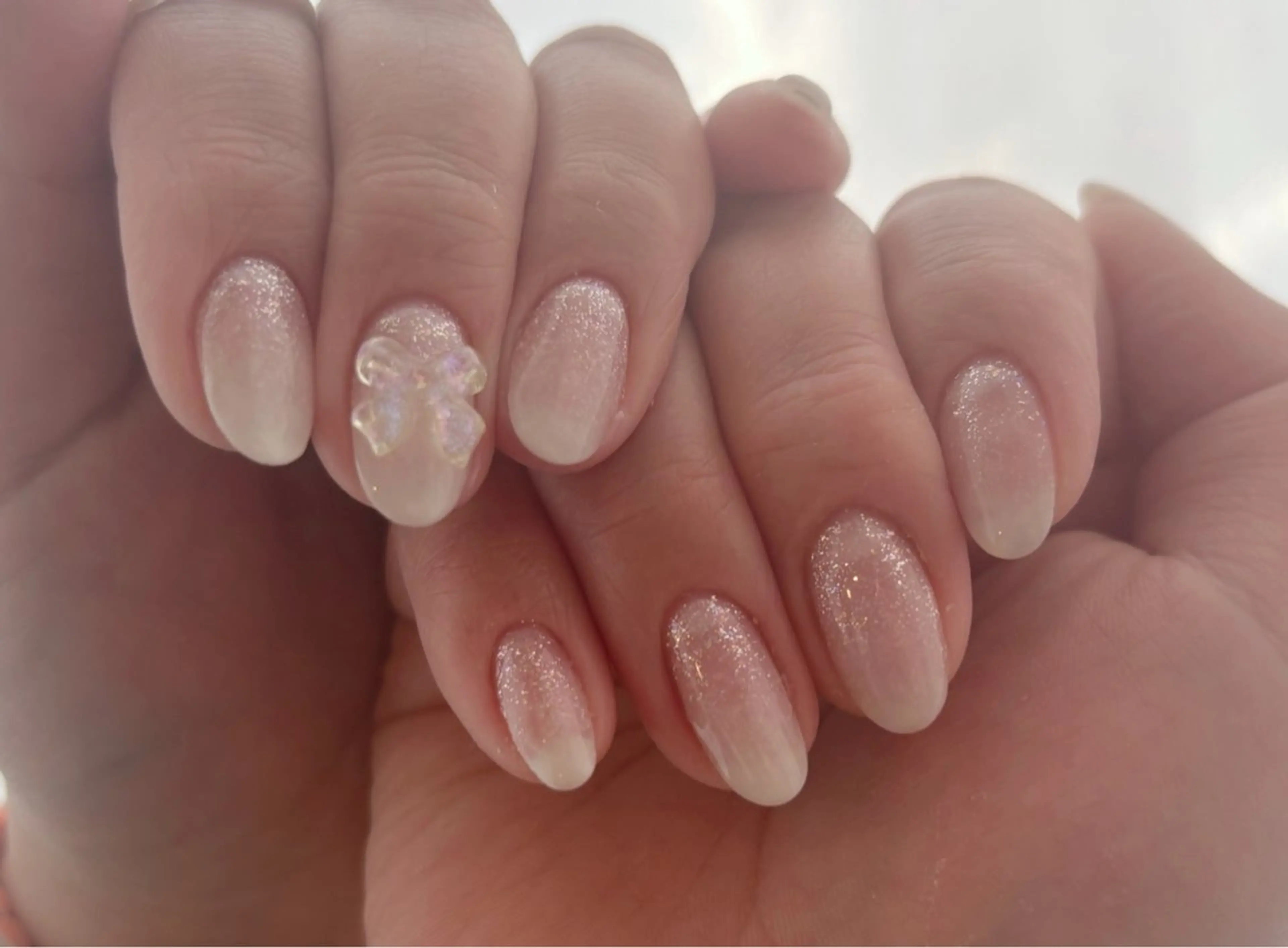 ネイル ジェルネイル キラキラネイル 韓国ネイル オフィスネイル パラジェル ハンドネイル Shanti🩵 NARITAのネイルデザイン