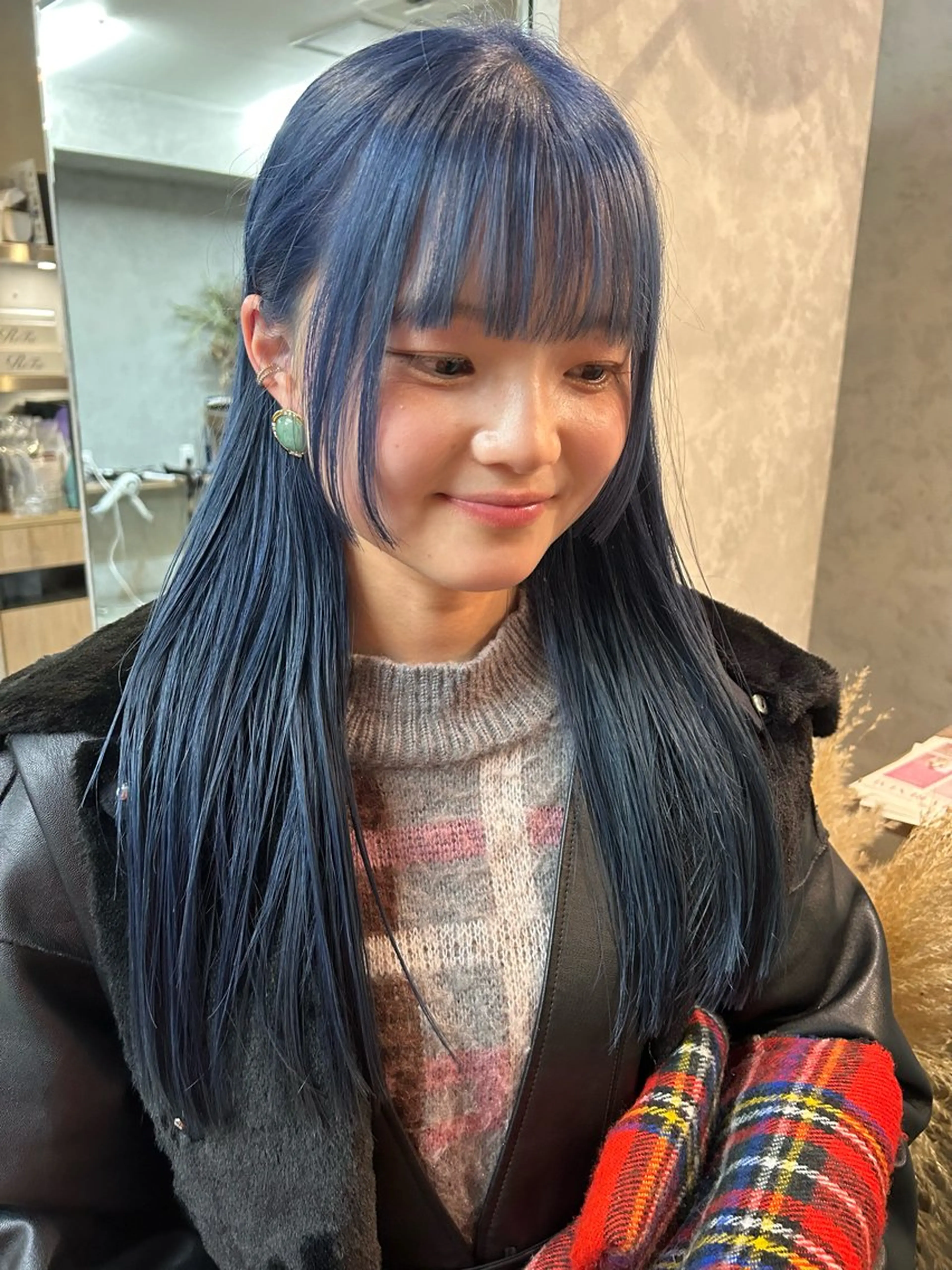 ロング カラー カット ヘアカラー トリートメント Haru/THREE …by velvetのヘアスタイル