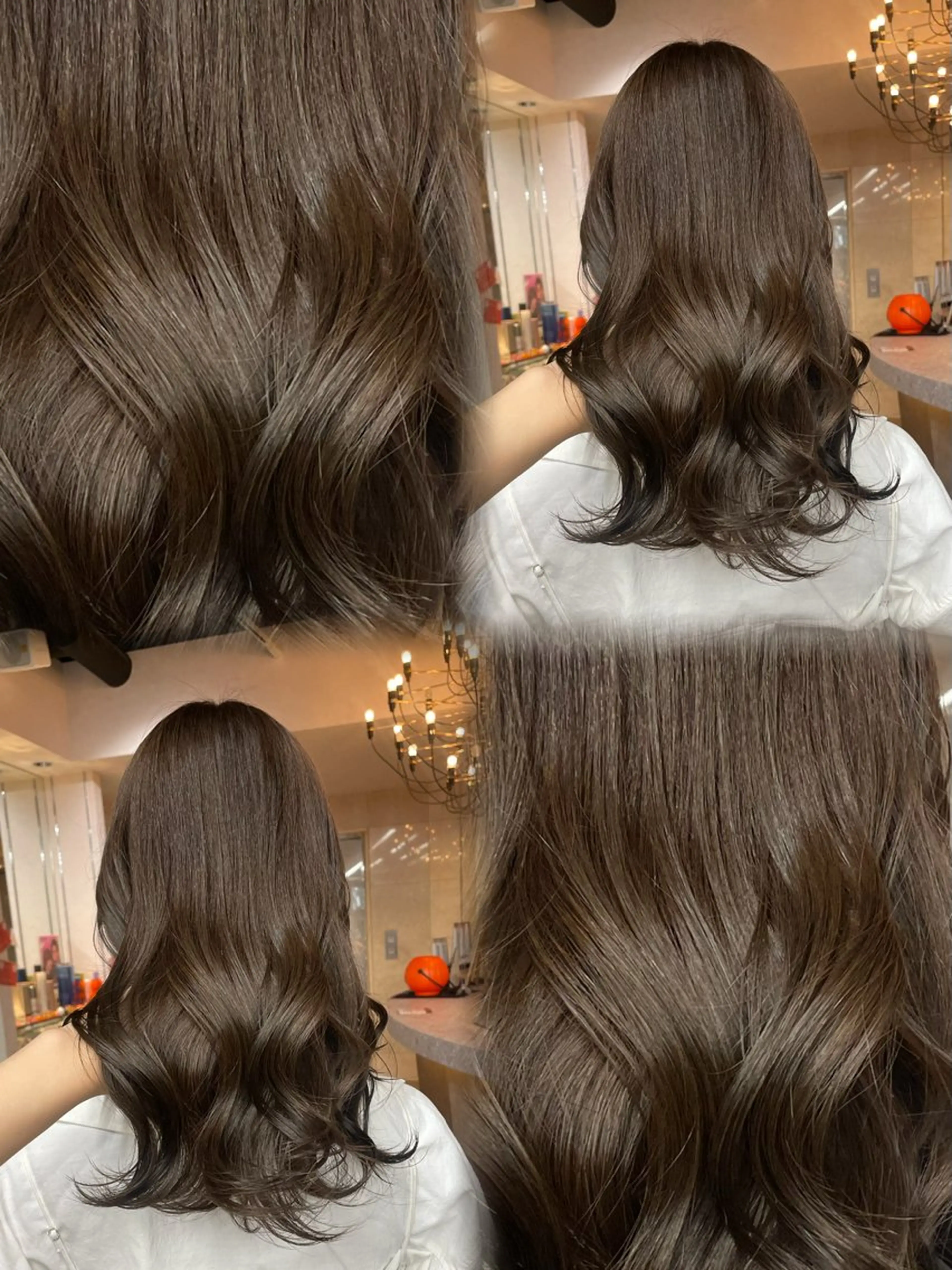 セミロング カラー りん 🎀韓国スタイルのヘアスタイル