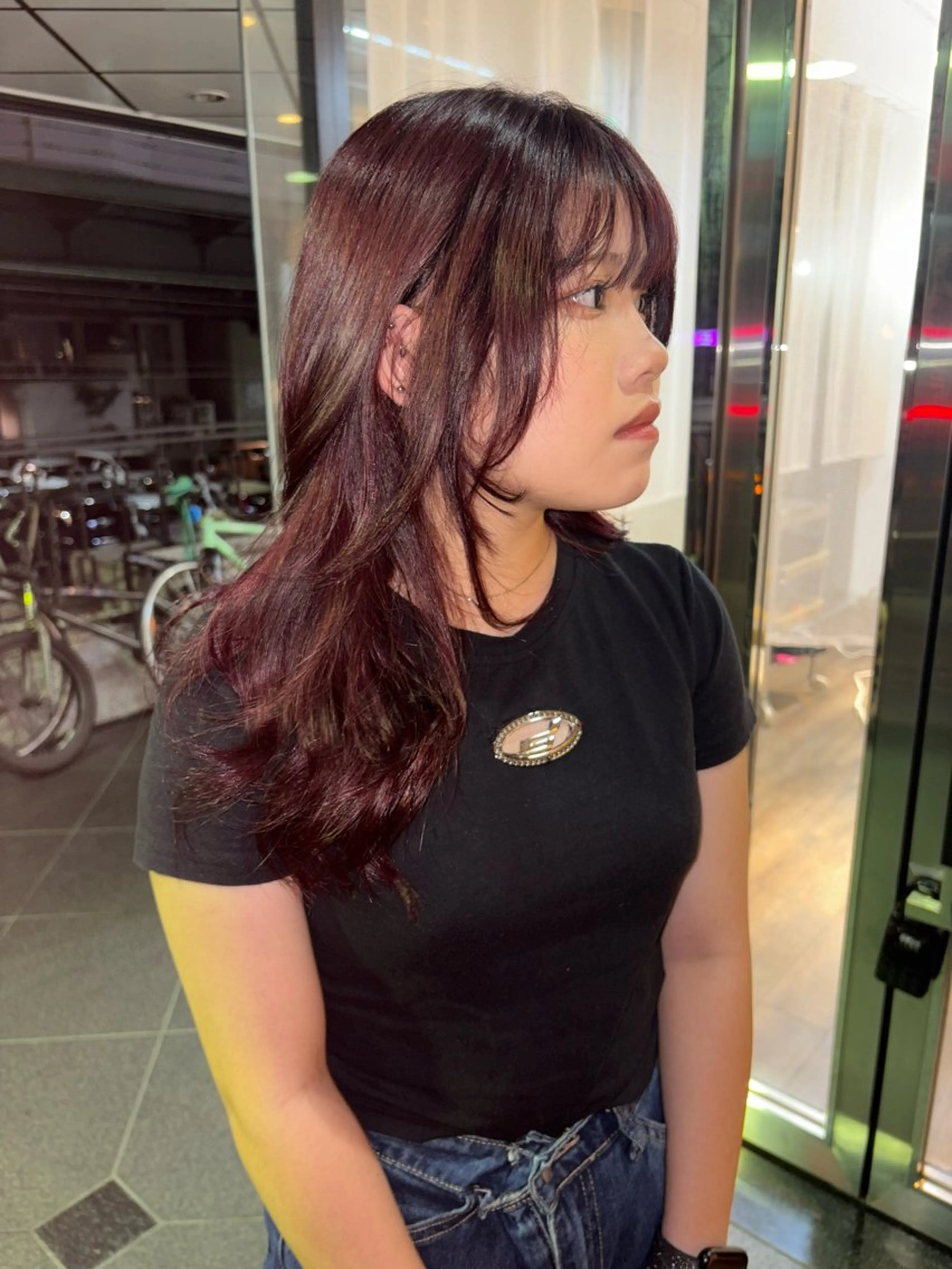 ロング カット ヘアカラー lot Kanau ハイトーン／デザインのヘアスタイル