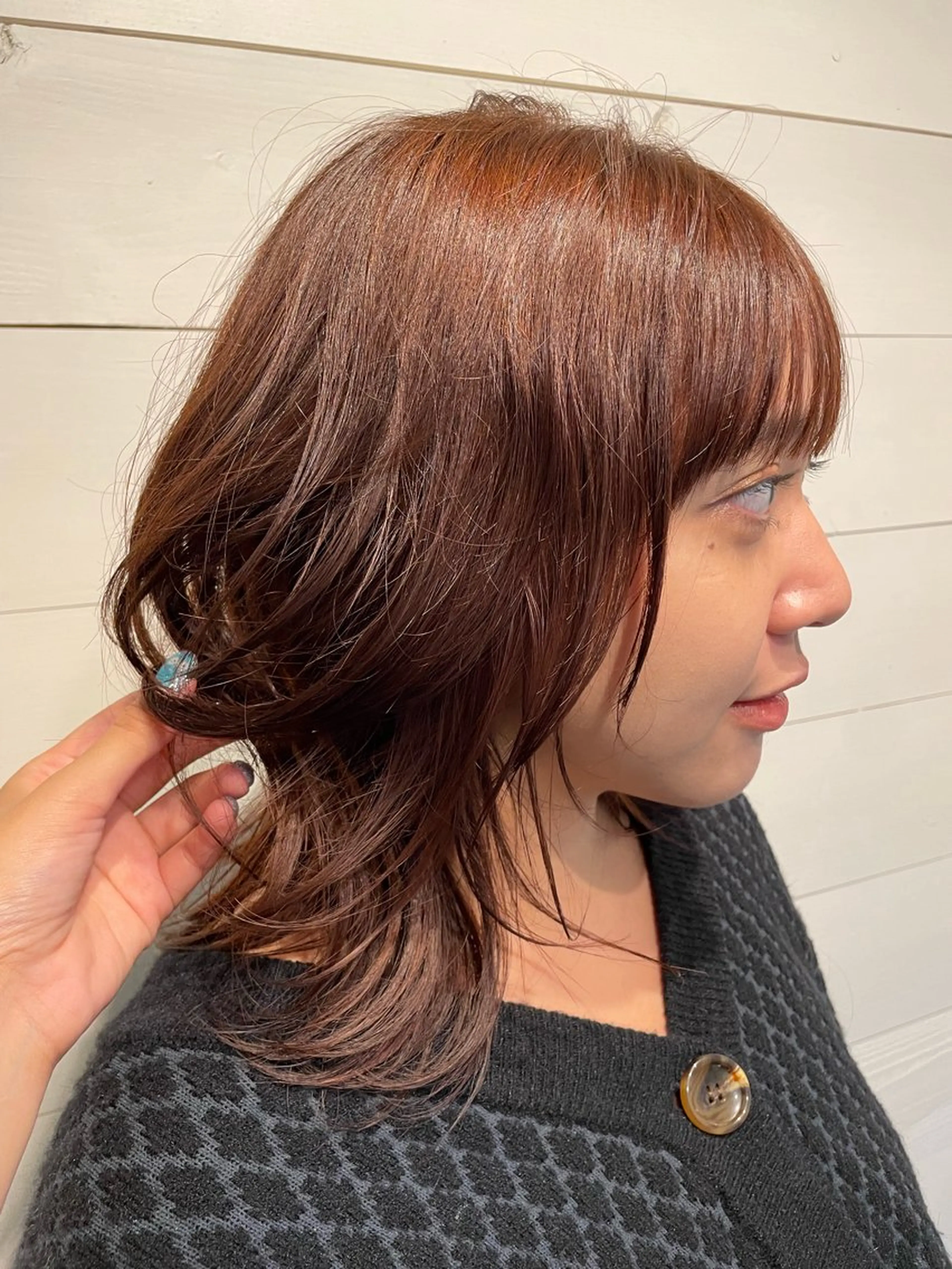 カラー 艶カラー|透明感 カラー|レイヤーのヘアスタイル