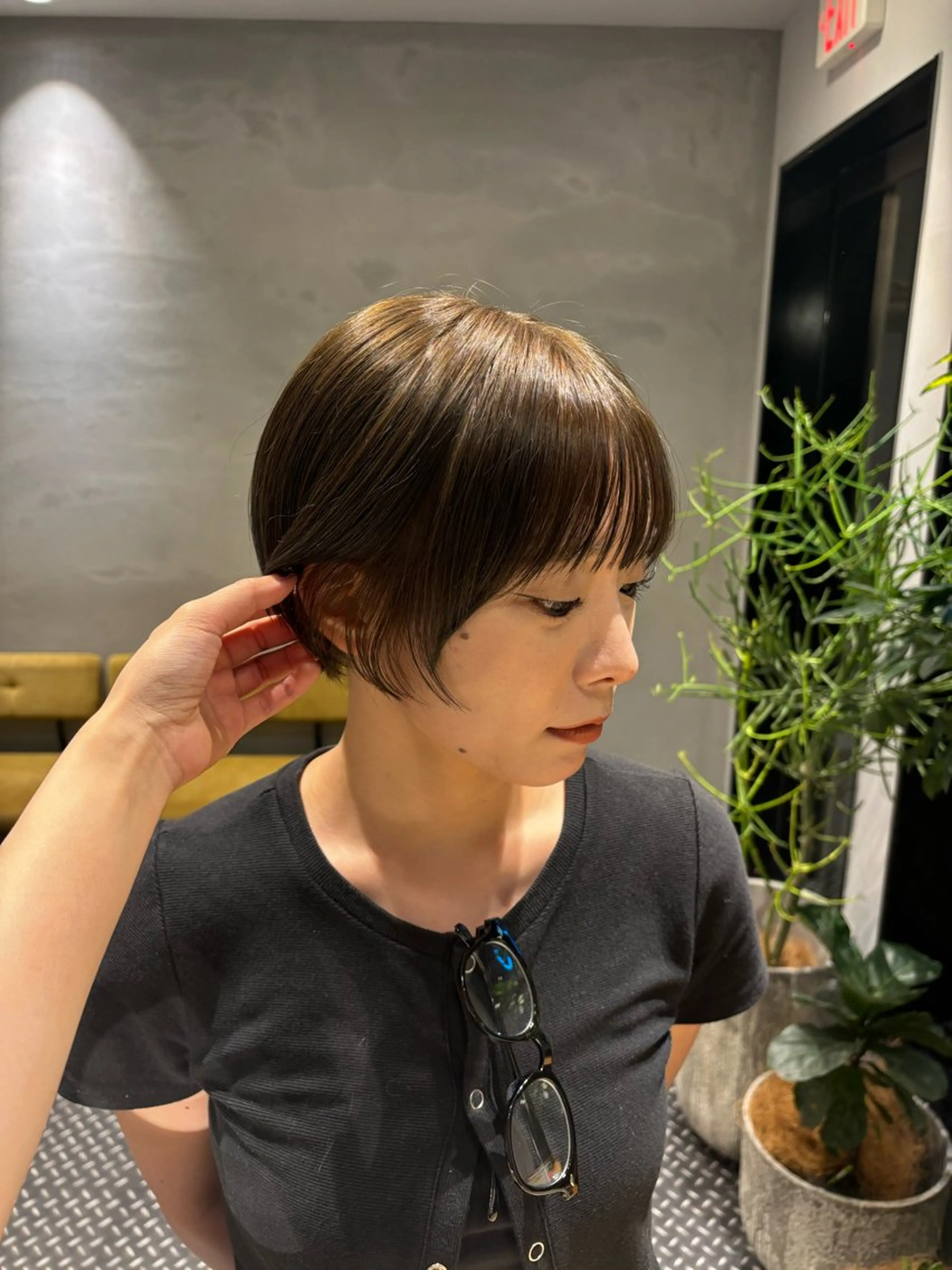 ショート カラー ベージュカラー ブリーチ ブリーチなしカラー オリーブベージュ canna ★ayumiのヘアスタイル