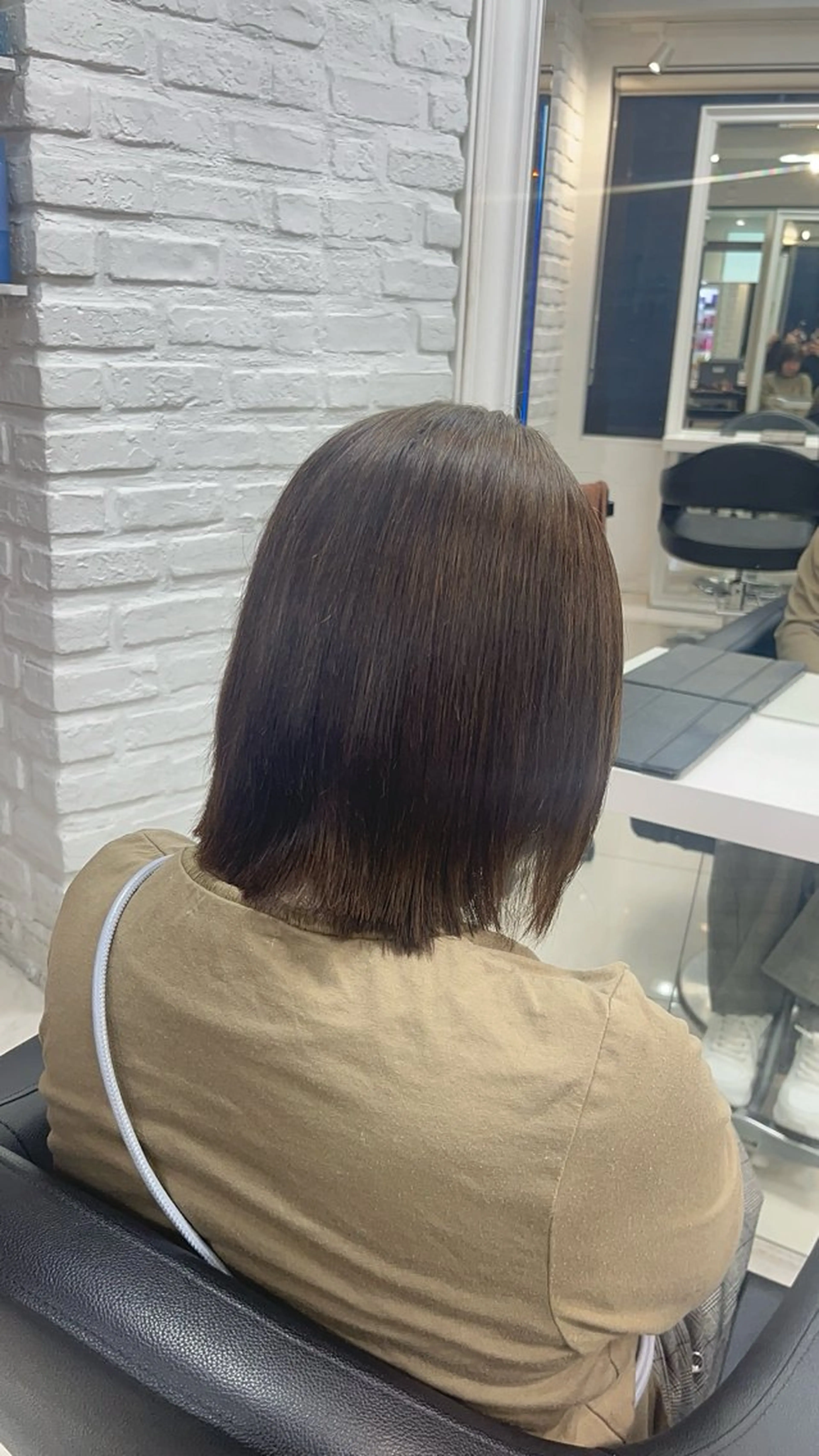 ミディアム パーマ カット 縮毛矯正 縮毛矯正指名No.1 艶カラー/SHIMAのヘアスタイル